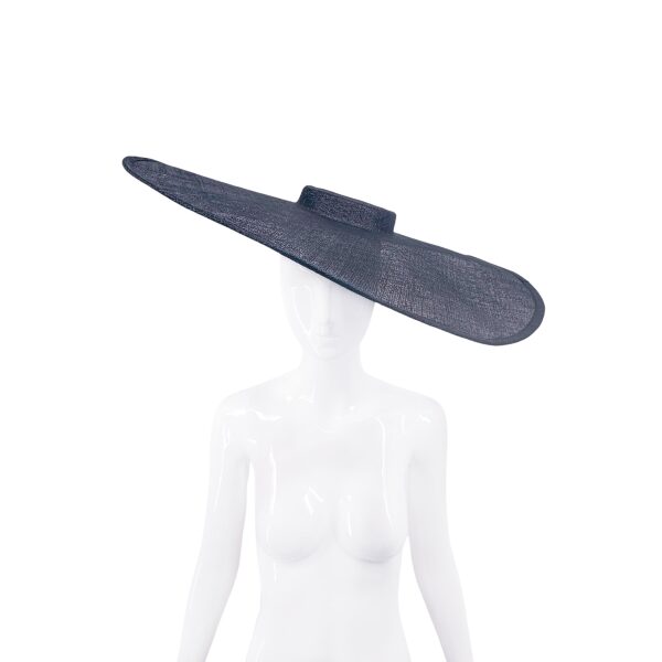 Vintage Black Oversized Sheer Saucer Hat