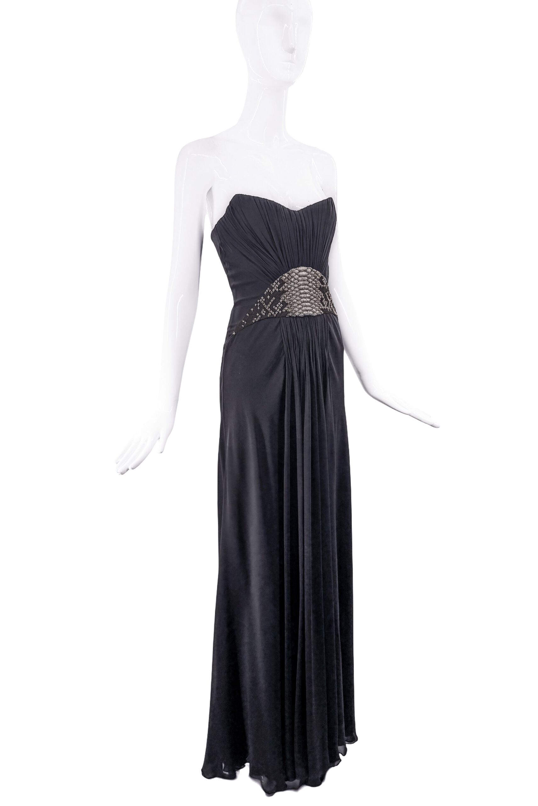 Roberto Cavalli Black Beaded Corset Bustier Gown Roberto Cavalli Black Beaded Corset Bustier Gown