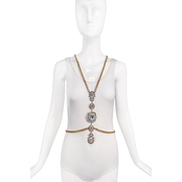 Vintage Gold Chain Crystal Body Harness (Copy)