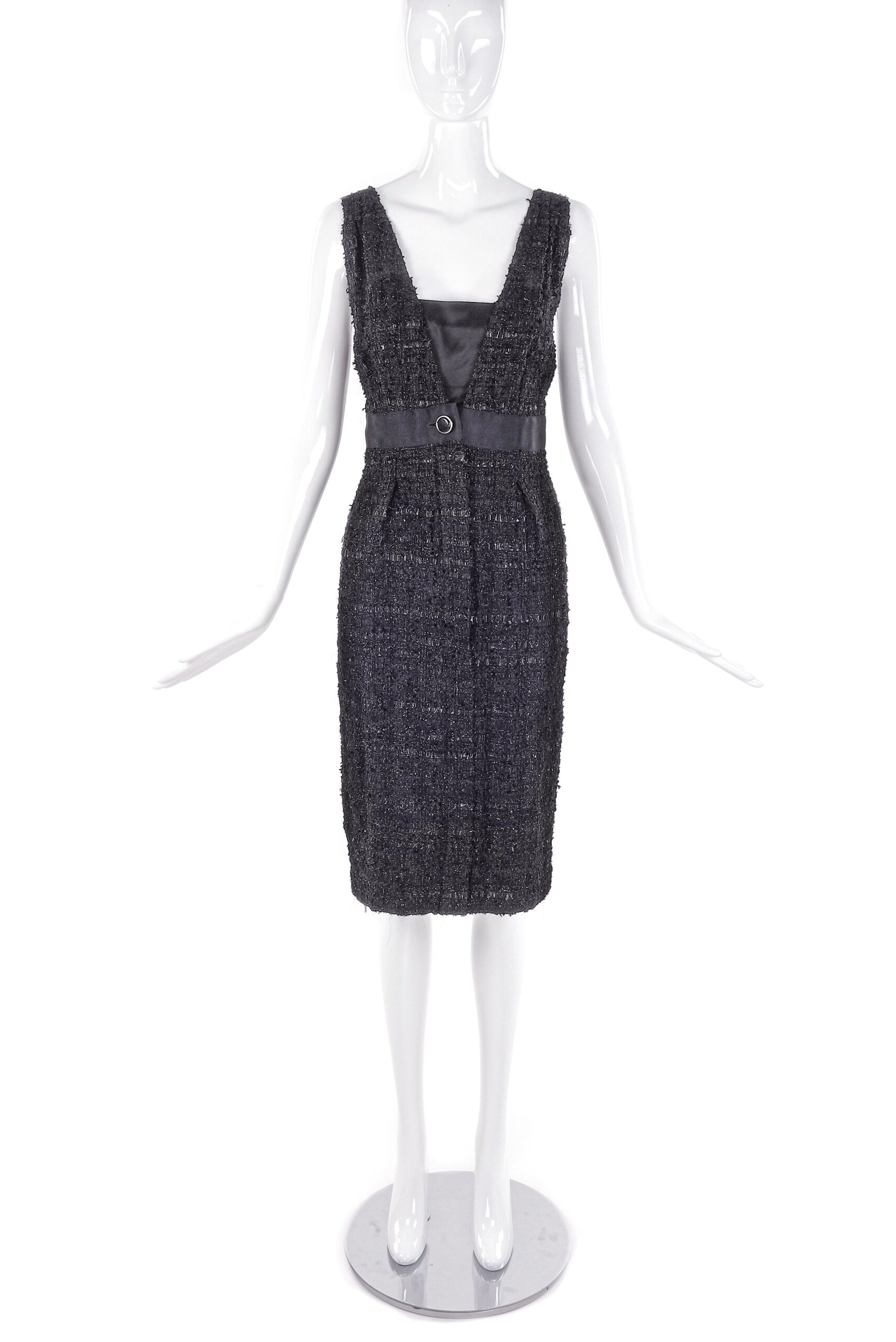 Chanel Classic “Little Black Dress” Lurex Boucle Dress Fall 2007 Runway Chanel Classic “Little Black Dress” Lurex Boucle Dress Fall 2007 Runway
