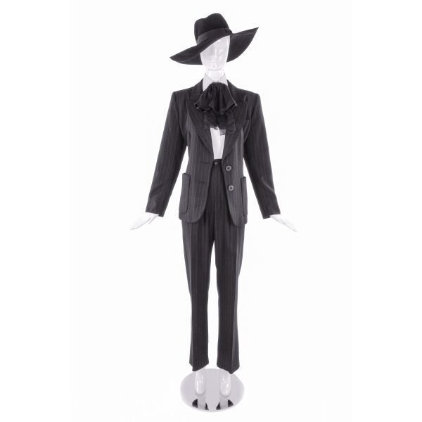 Yves Saint Laurent Black Pin Stripe ‘Le Smoking’ Suit