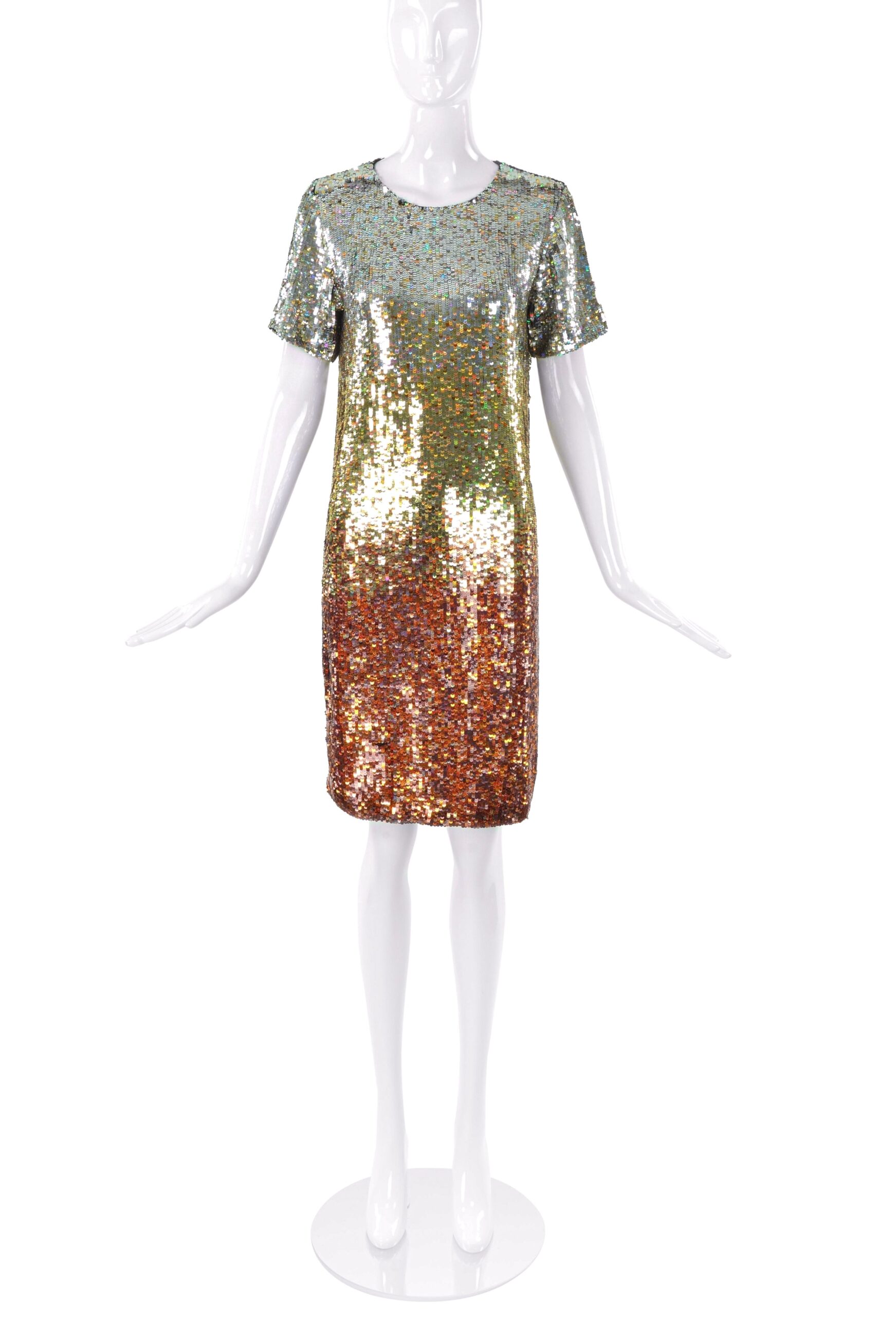 Ashish Gold, Silver and Bronze Sequin Mini T-Shirt Dress Ashish Gold, Silver and Bronze Sequin Mini T-Shirt Dress