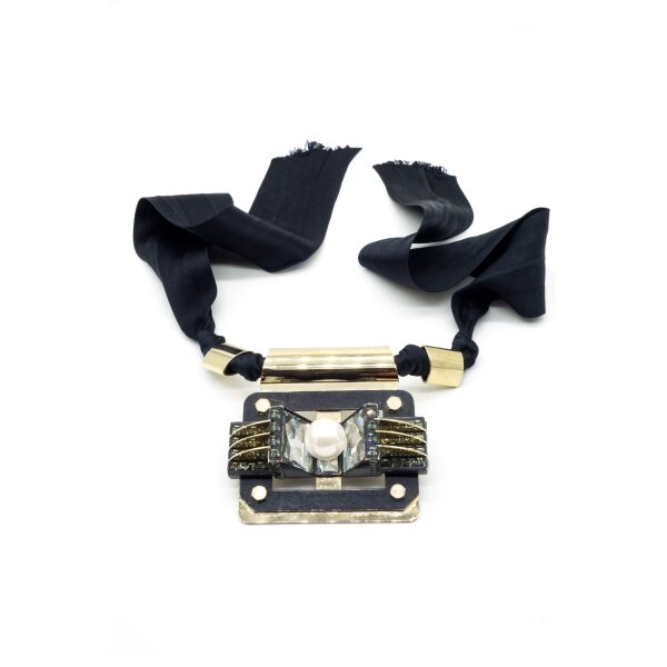 Lanvin Geometric Art Deco Pearl Necklace FW2009