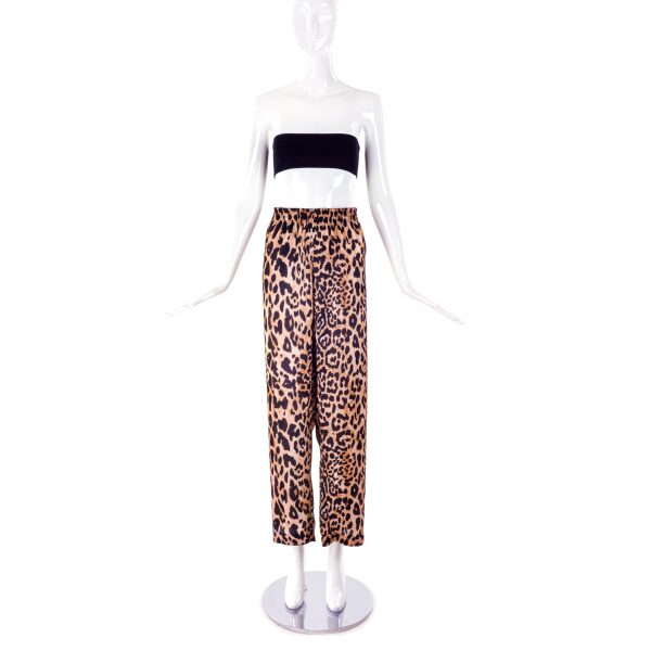 Paco Rabanne Leopard Print Silk Lounge Pants