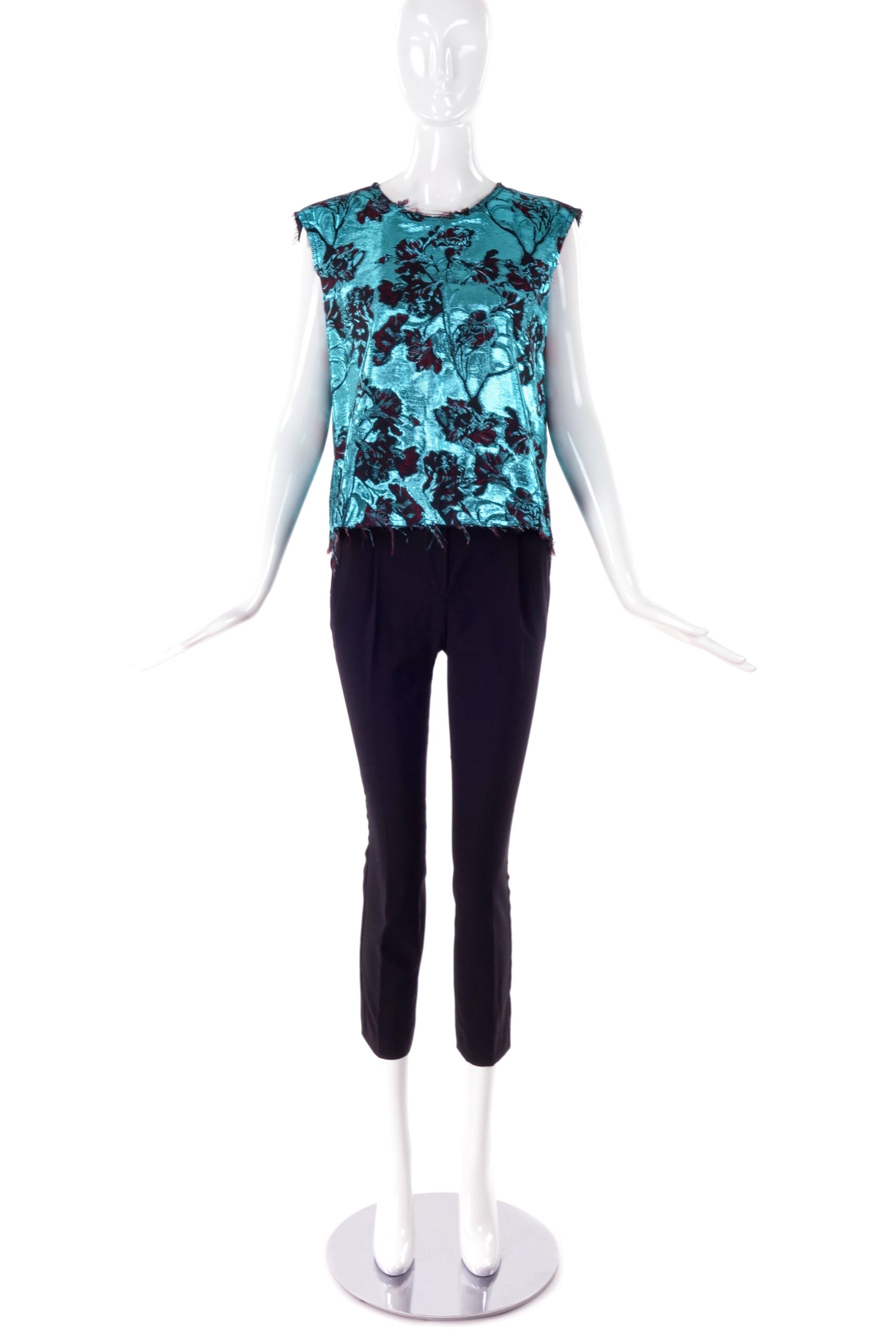 Marques Almeida Metallic Floral Brocade Top Marques Almeida Metallic Floral Brocade Top