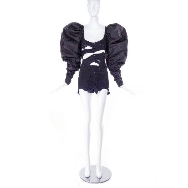Heatherette Puff Sleeve Mini Dress 2001