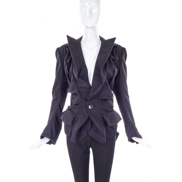 Junya Watanabe 3D Deconstructed Inflated Suit Jacket Blazer with Baroque Texture Spring 2007