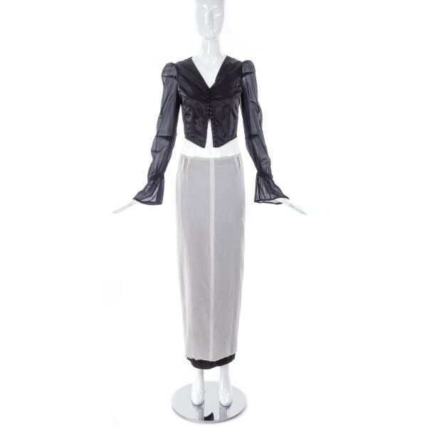 Maison Martin Margiela Satin and Chiffon Jacket and Skirt SS1993