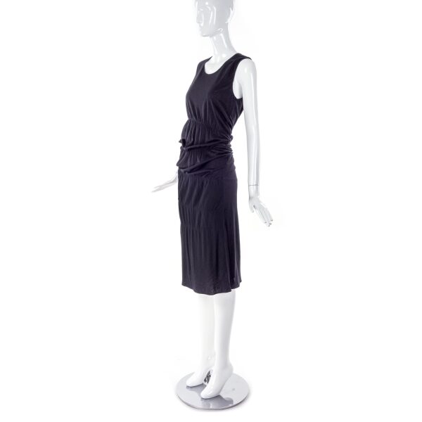 Helmut Lang Black Ruche “Elasticated” Dress SS1997