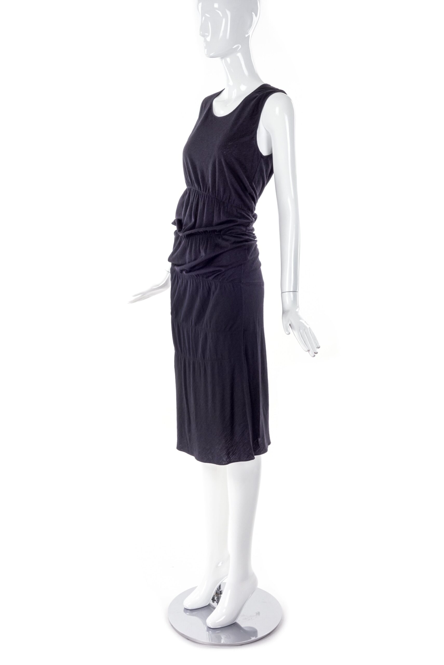 Helmut Lang Black Ruche “Elasticated” Dress SS1997 Helmut Lang Black Ruche “Elasticated” Dress SS1997