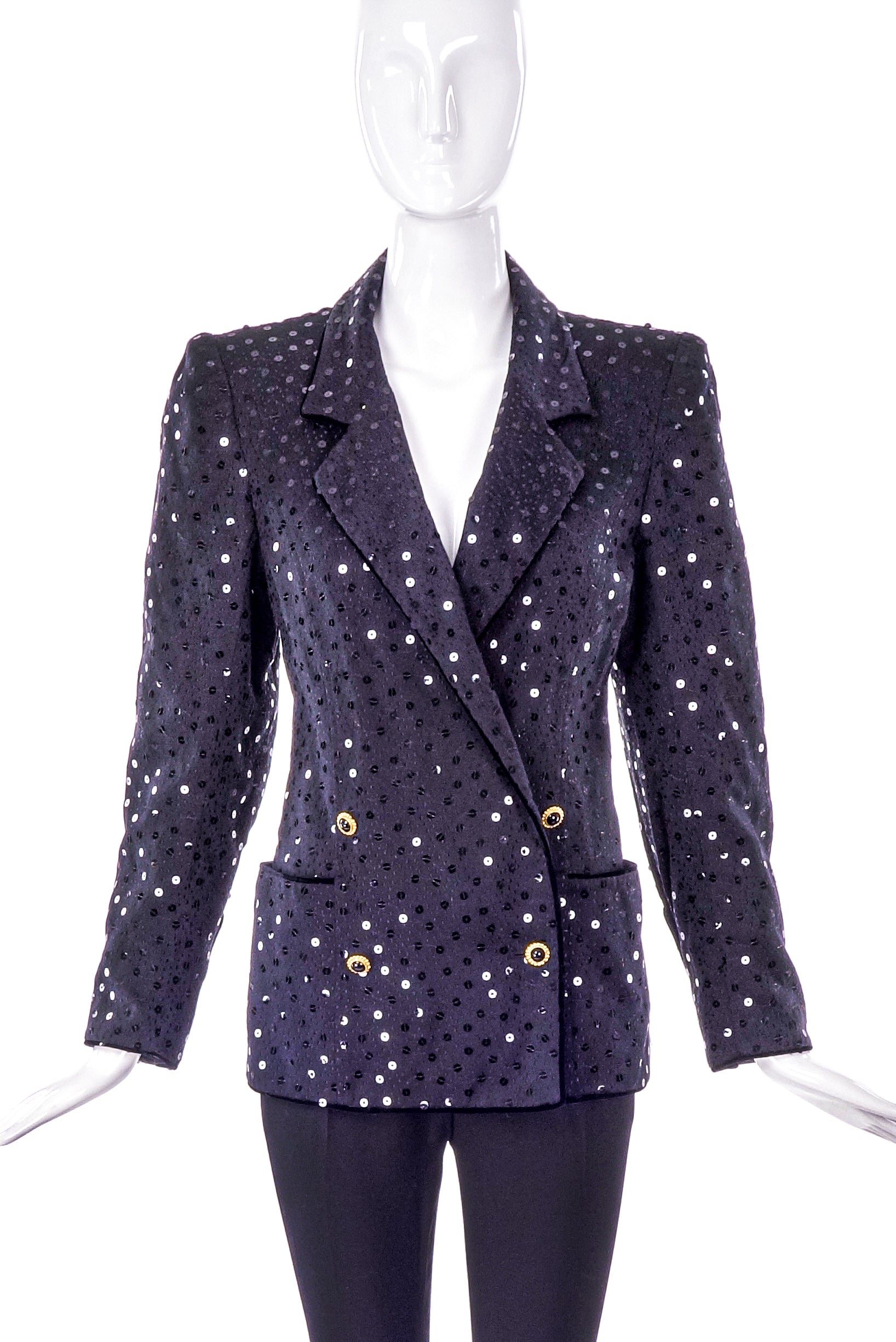 Emanuel Ungaro Black Sequin Jacket Emanuel Ungaro Black Sequin Jacket