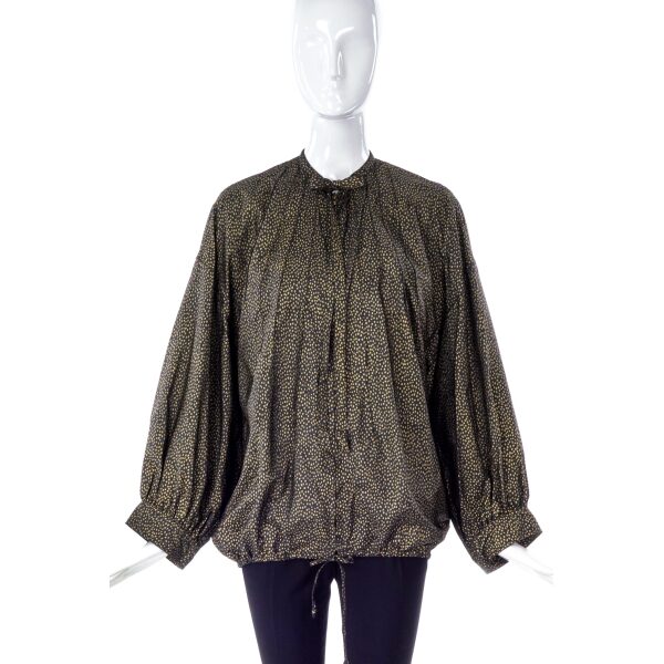 Saint Laurent Gold Speckled Rain Coat Blouson Jacket – Spring Summer 1981 Prêt-à-porter collection