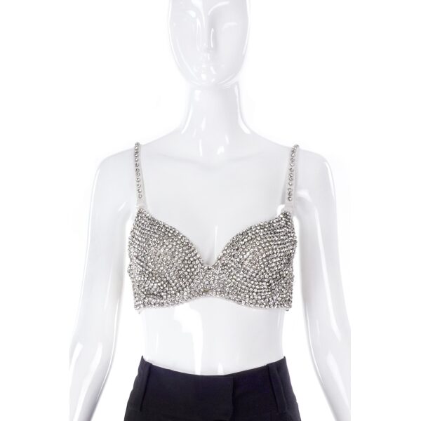 Vintage Crystal Diamond Showgirl Bra