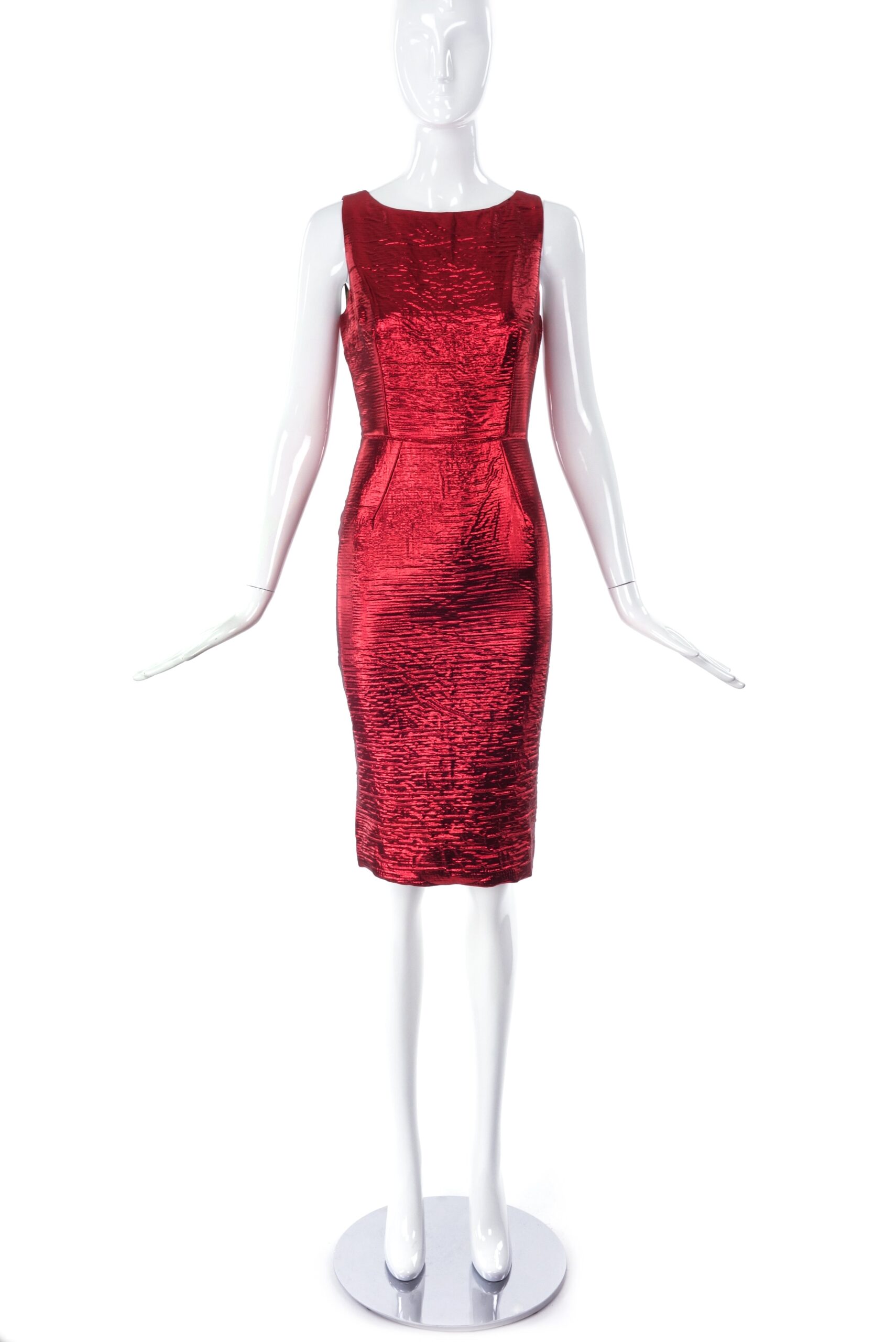 Dolce & Gabbana Metallic Red Shift Dress Dolce & Gabbana Metallic Red Shift Dress