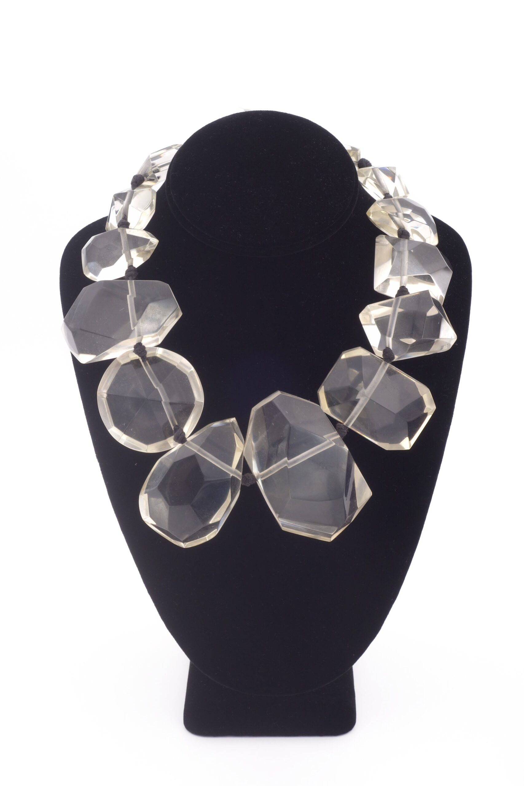 Monies Lucite Crystal Geometric Statement Necklace Monies Lucite Crystal Geometric Statement Necklace