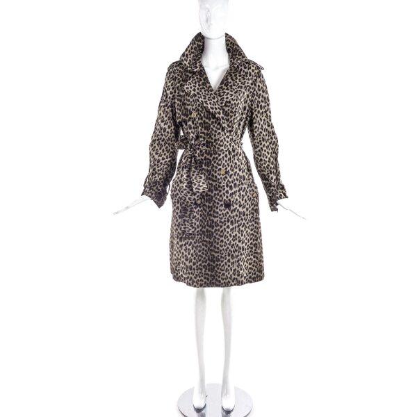 Lanvin Leopard Print Trench Coat