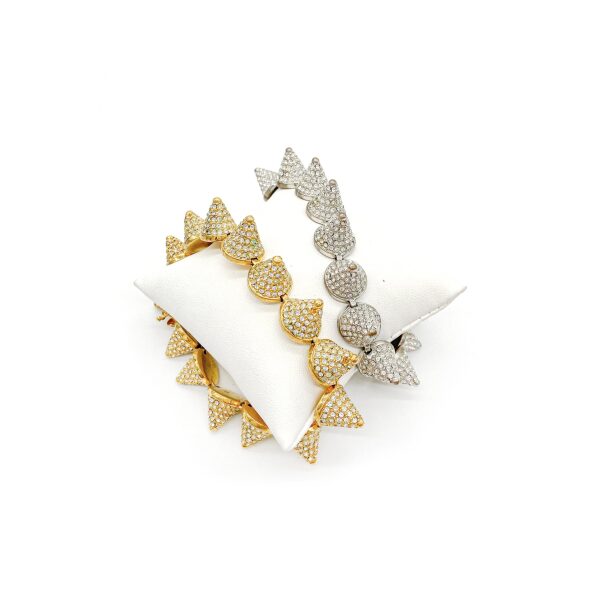 Eddie Borgo Pavé Diamond Gold and Silver Cone Bracelet