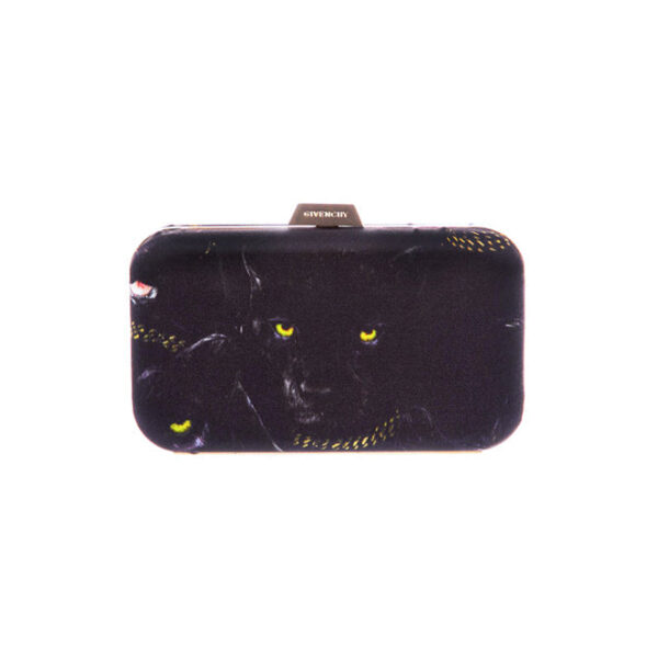 Givenchy Black Panther Minaudière Clutch with Gold Hardware FW2011