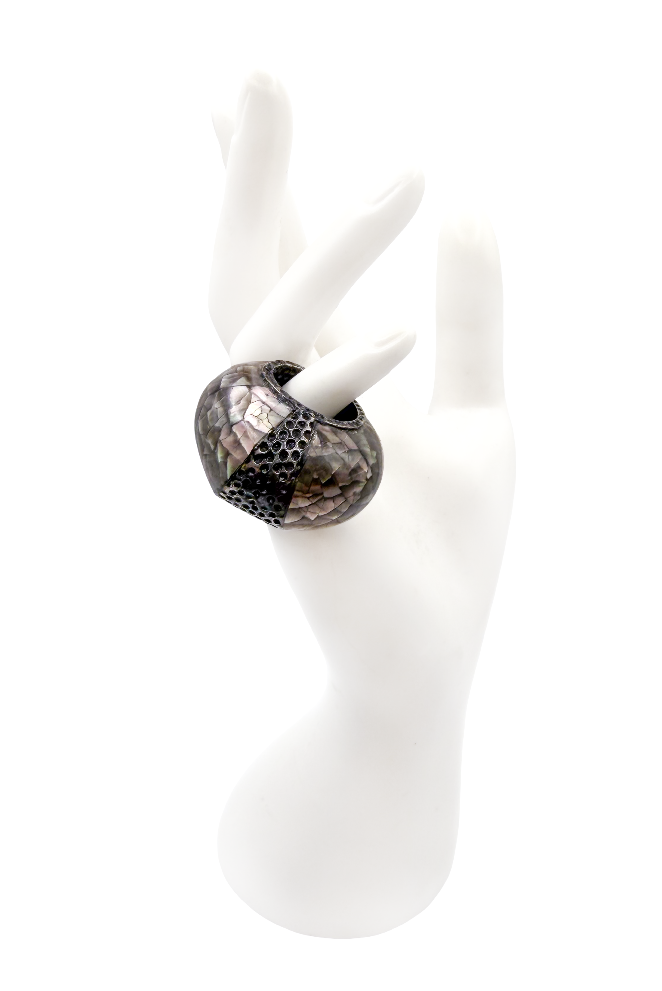 Jean Paul Gaultier Iridescent Cracked Oversize Ring Jean Paul Gaultier Iridescent Cracked Oversize Ring
