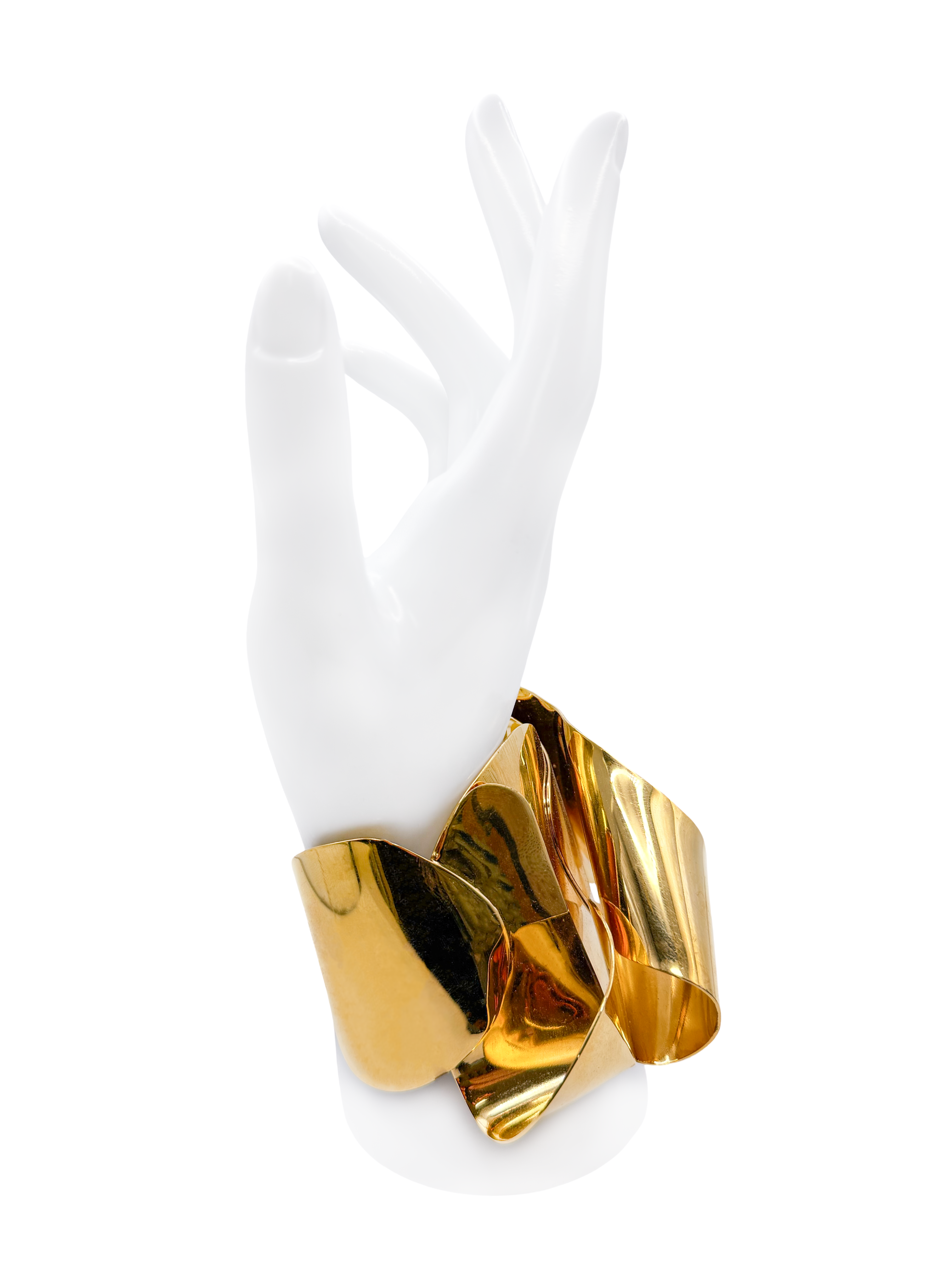 Proenza Schouler Gold Sculptural Twisted Curled Cuff Bracelet Proenza Schouler Gold Sculptural Twisted Curled Cuff Bracelet