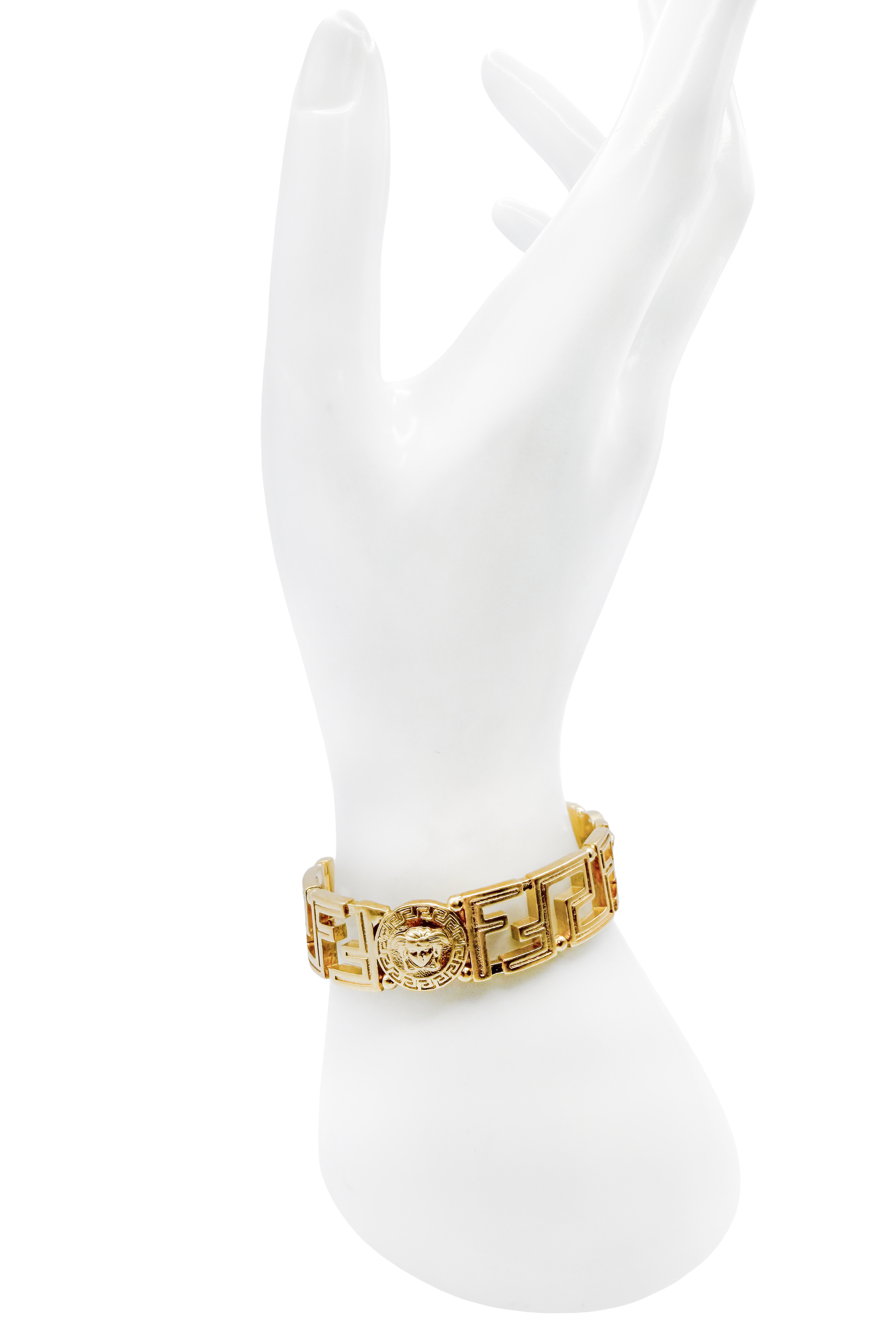 Versace Gold Logo Geometric Cuff Bracelet Versace Gold Logo Geometric Cuff Bracelet