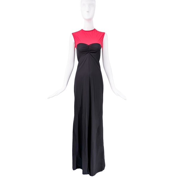 Ghost Black and Pink Colorblock Dress Gown