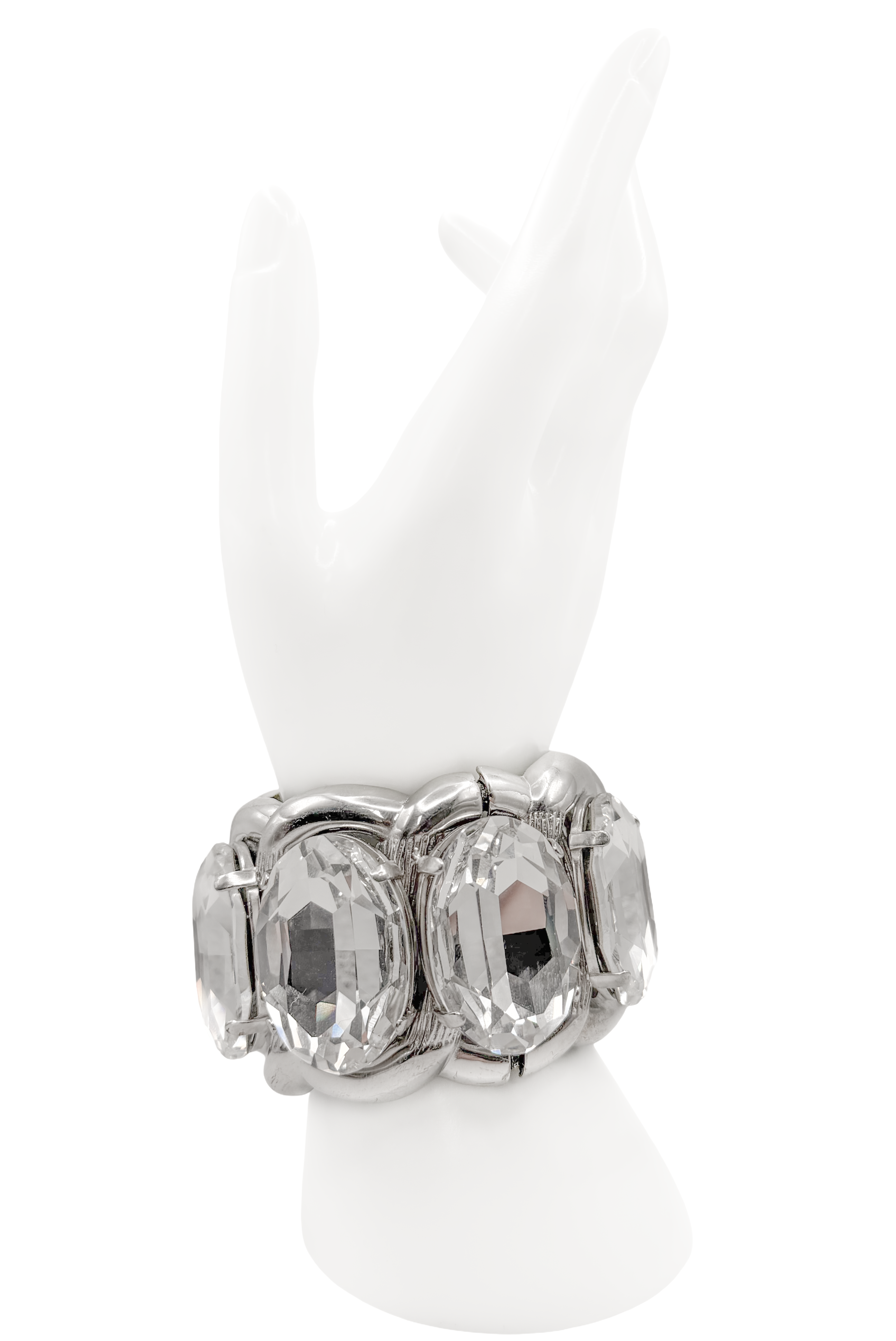 Dolce & Gabanna Silver Crystal Oversized Cuff Bracelet Dolce & Gabanna Silver Crystal Oversized Cuff Bracelet