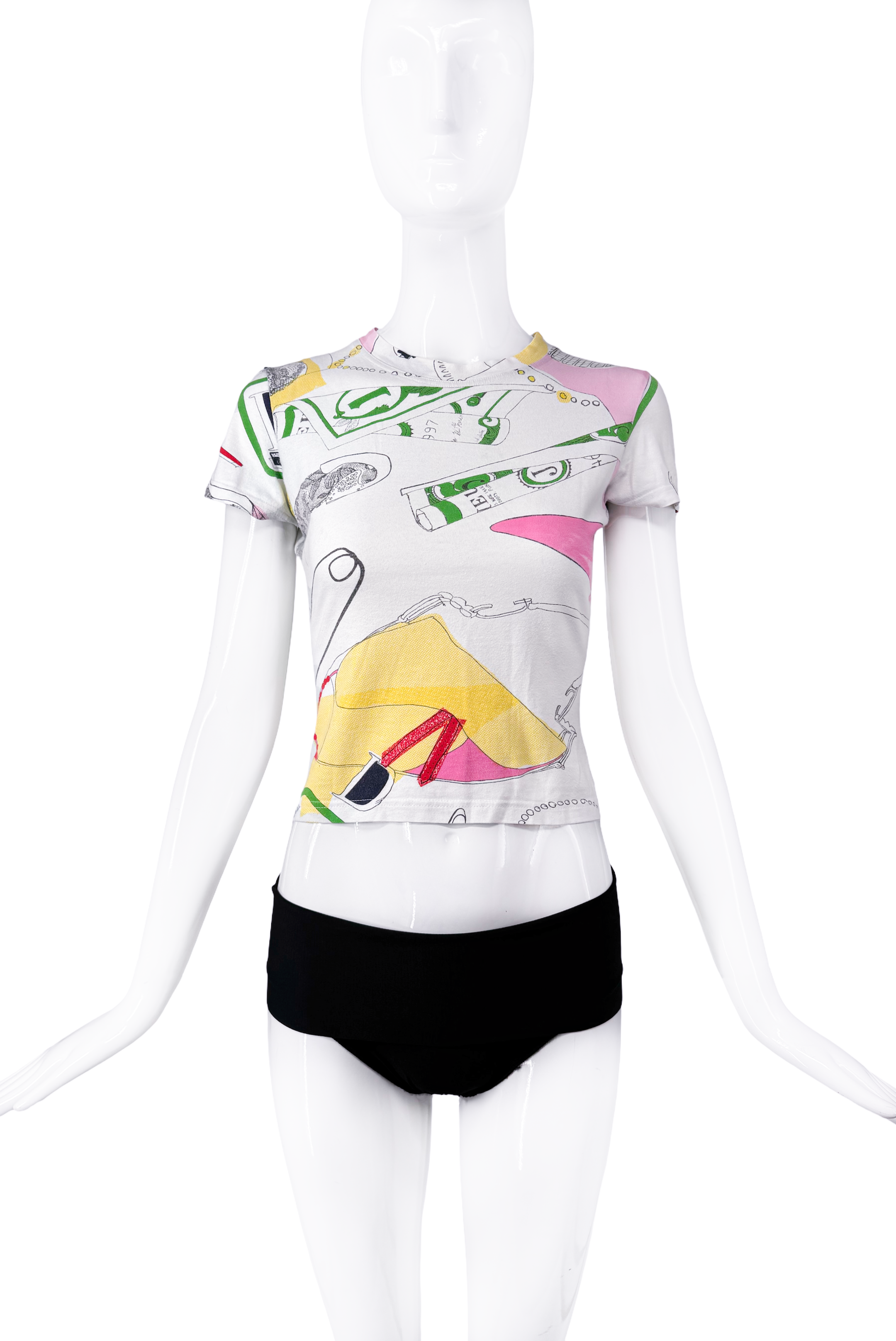 Christian Dior Multi Color Money Clutch Print Graphic Top Christian Dior Multi Color Money Clutch Print Graphic Top