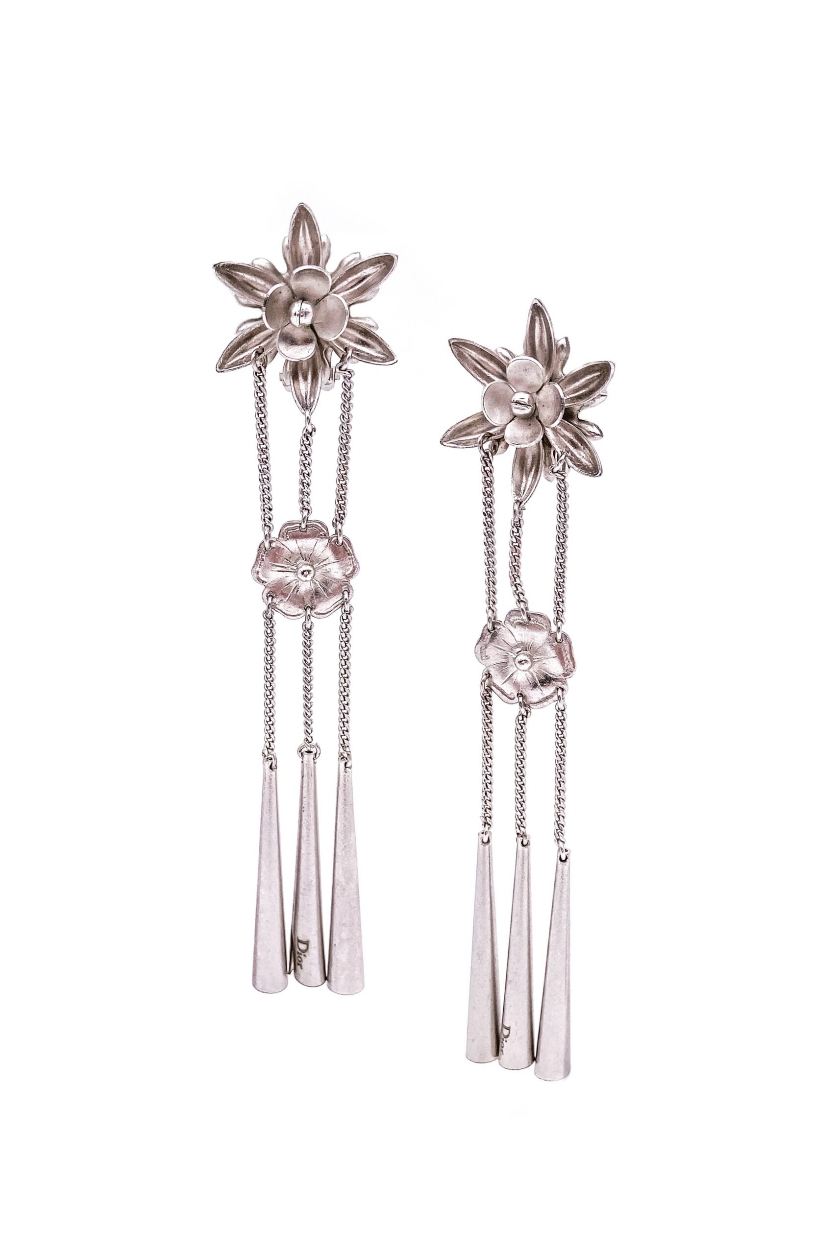 Christian Dior by John Galliano Flower Blossom Japanese Fall 2003 Earrings Christian Dior by John Galliano Flower Blossom Japanese Fall 2003 Earrings