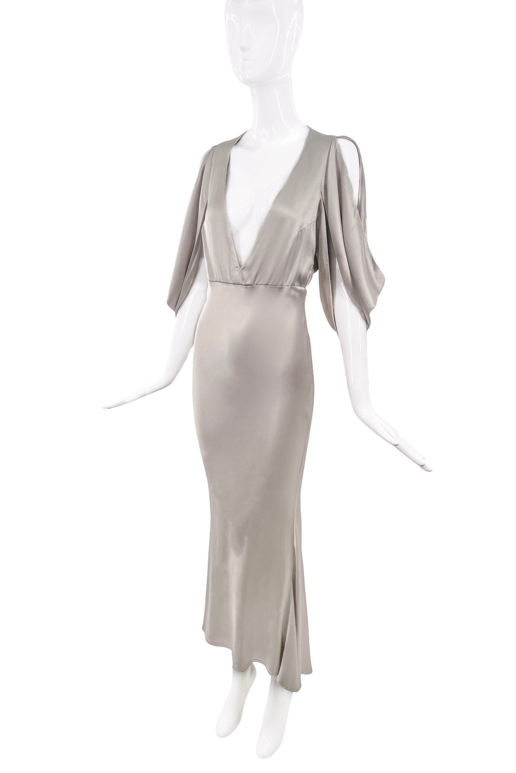 Michael Kors Grey Cut Out Dress Gown Michael Kors Grey Cut Out Dress Gown