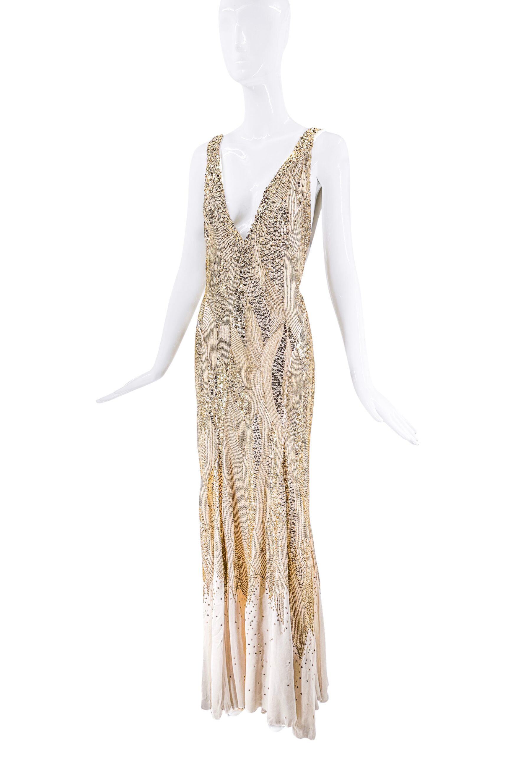 Roberto Cavalli Gown Sequin Embellished Gown Roberto Cavalli Gown Sequin Embellished Gown