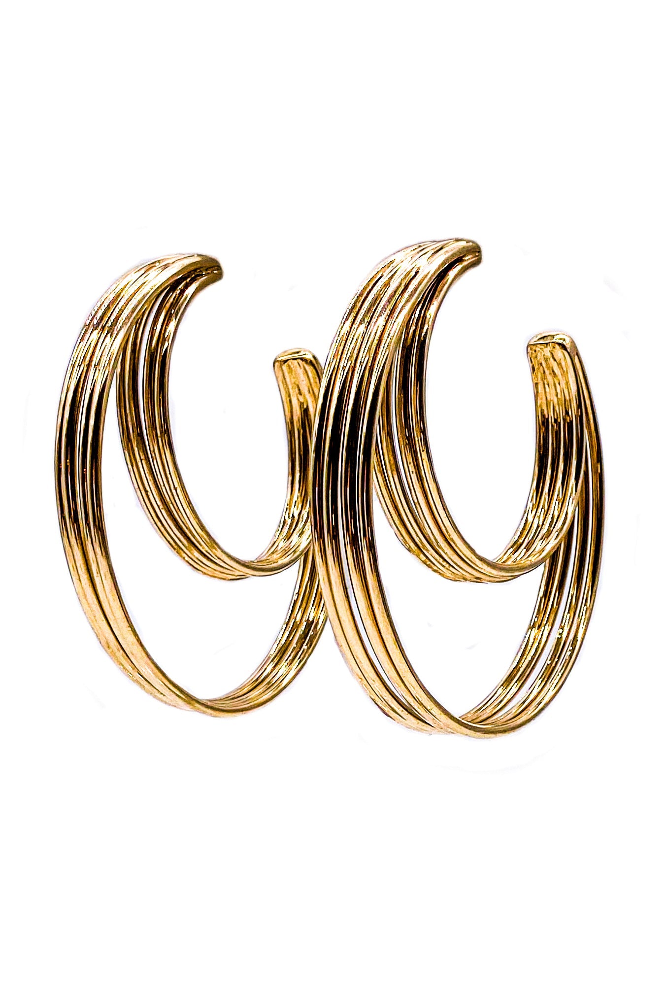 Vionnet Gold Tribal Triple Hoop Earring Vionnet Gold Tribal Triple Hoop Earring