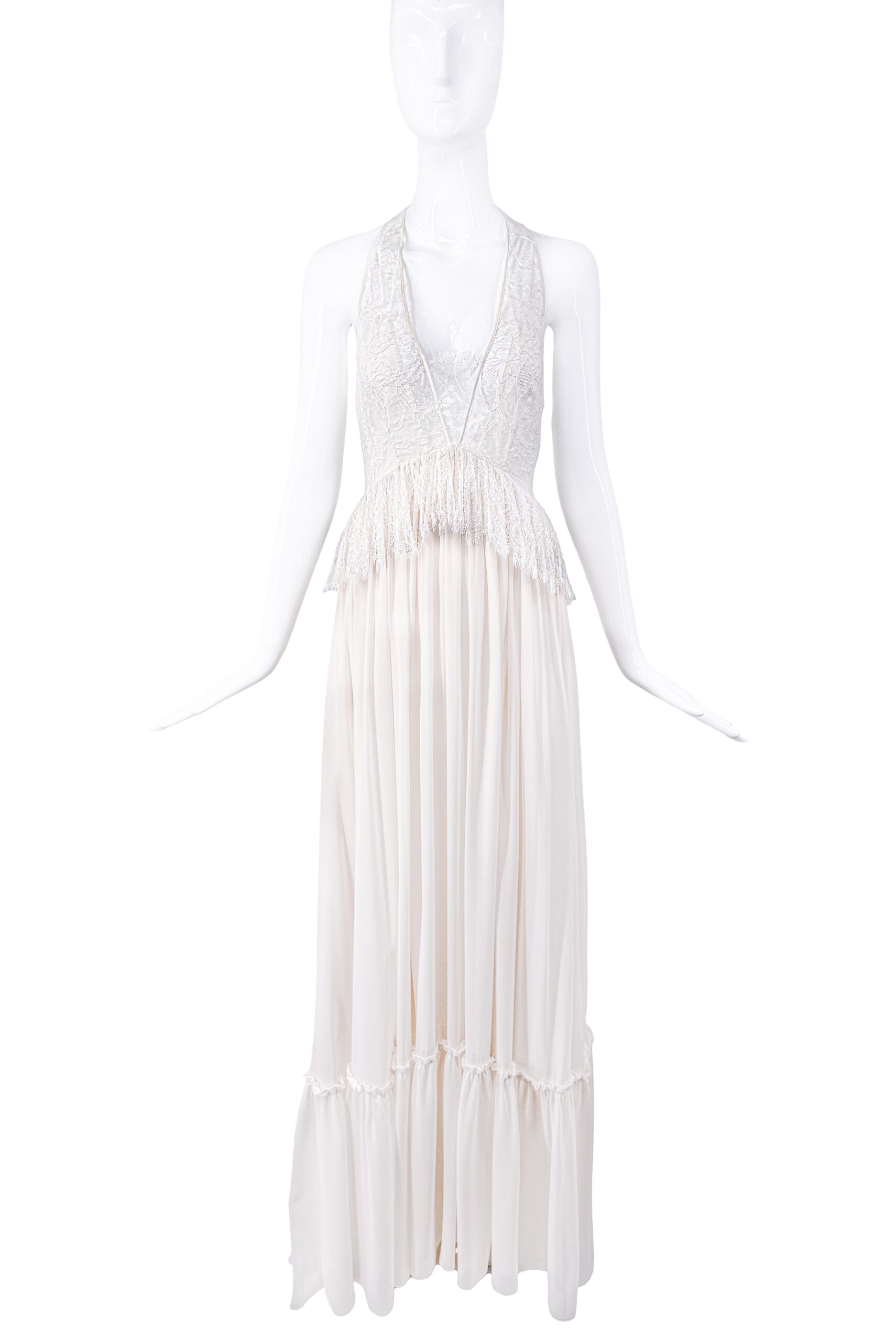 Givenchy White Lace Cut Out Dress Gown Givenchy White Lace Cut Out Dress Gown