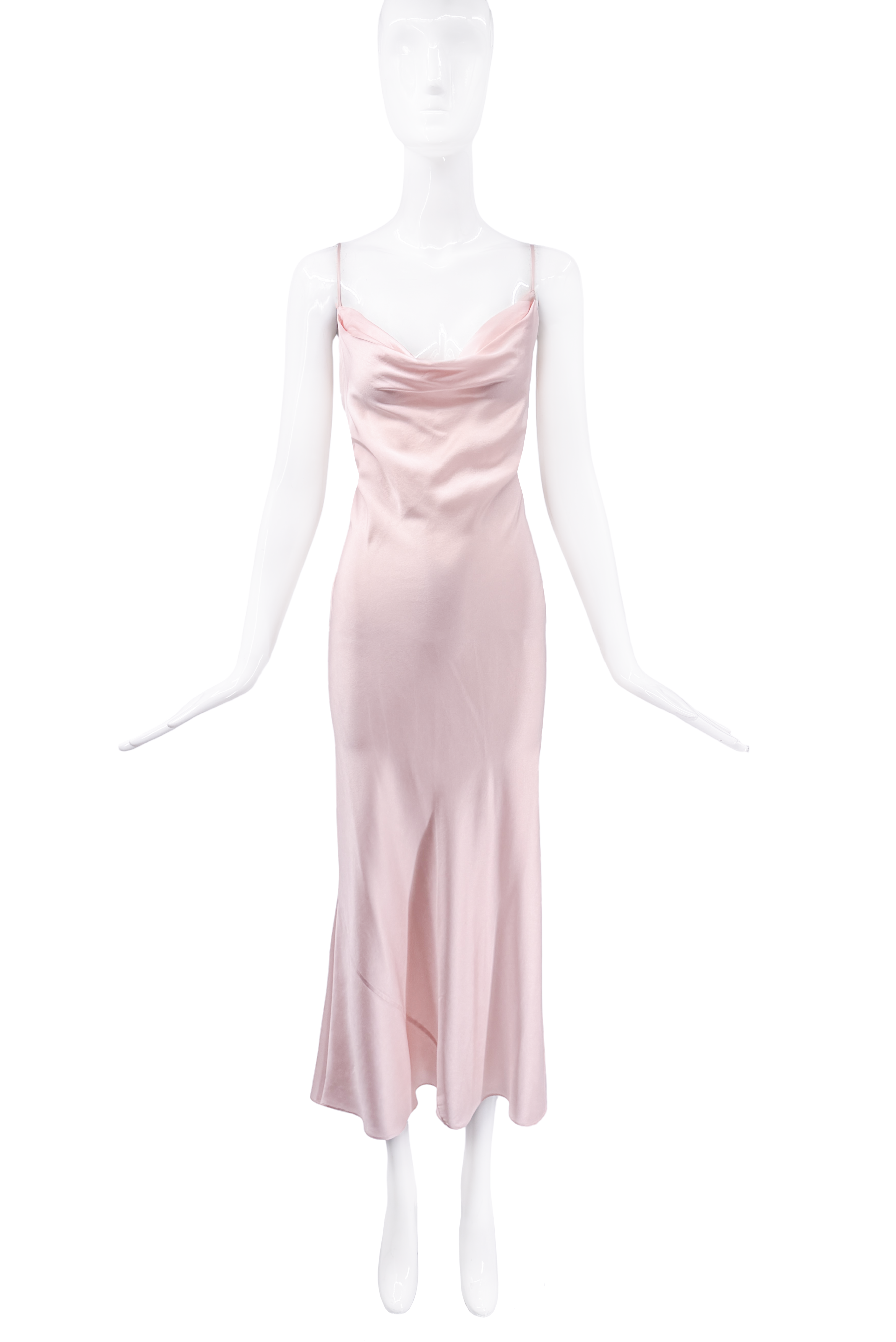 Christian Dior Pink Bias Cut Slip Dress Gown Christian Dior Pink Bias Cut Slip Dress Gown