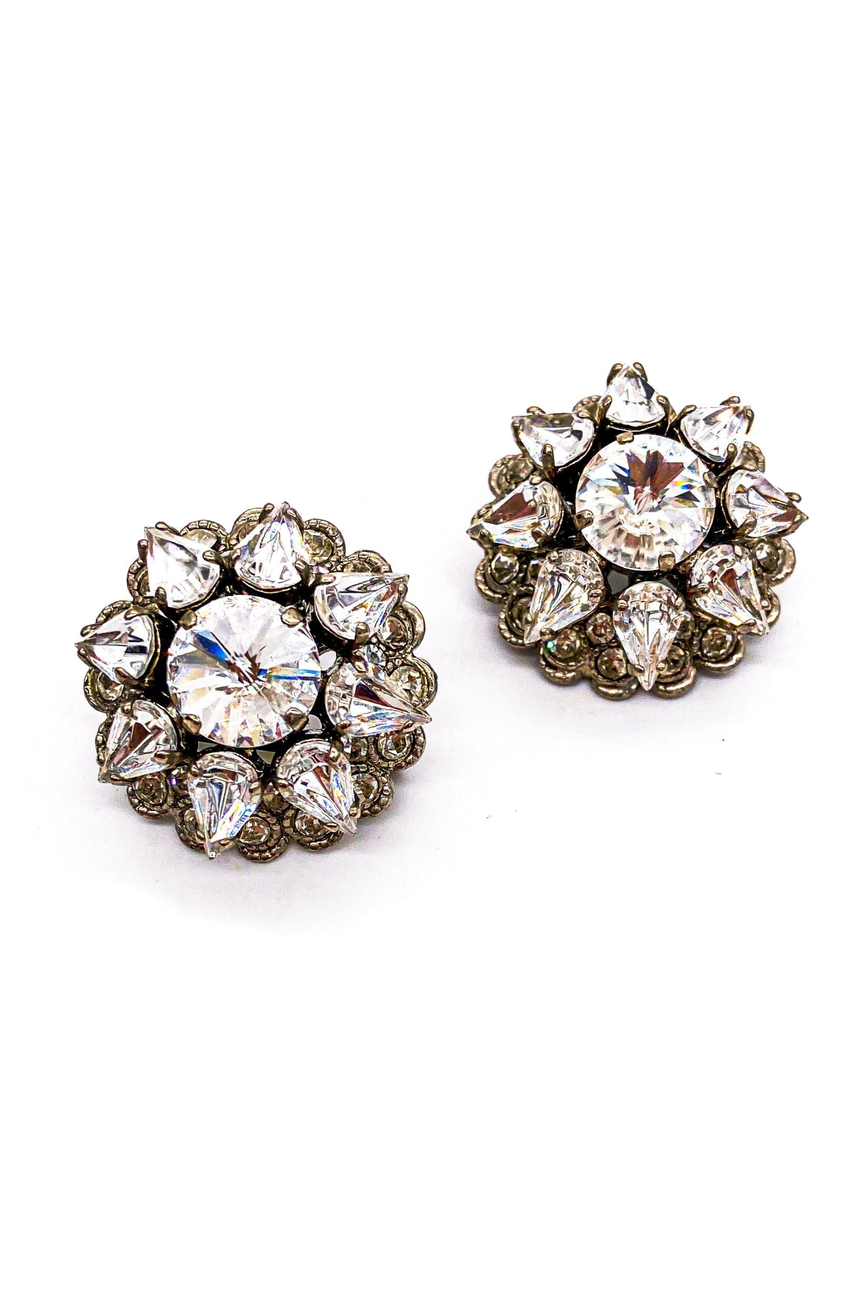 John Galliano Starburst Crystal Brooches Set John Galliano Starburst Crystal Brooches Set
