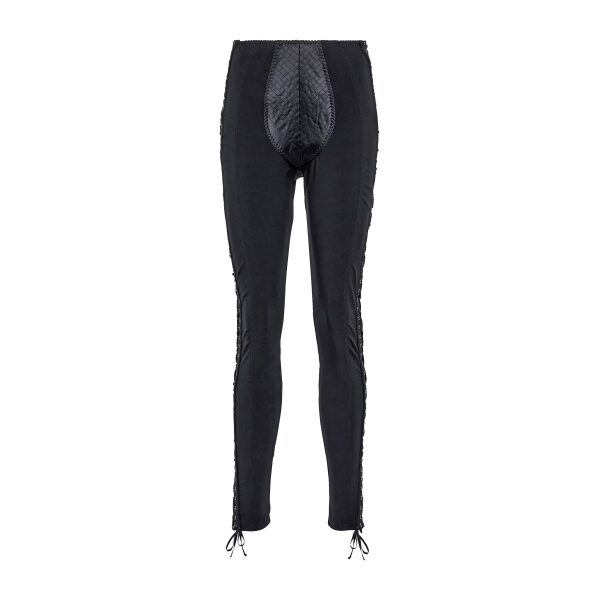 Jean Paul Gaultier Black Corseted Satin Pants