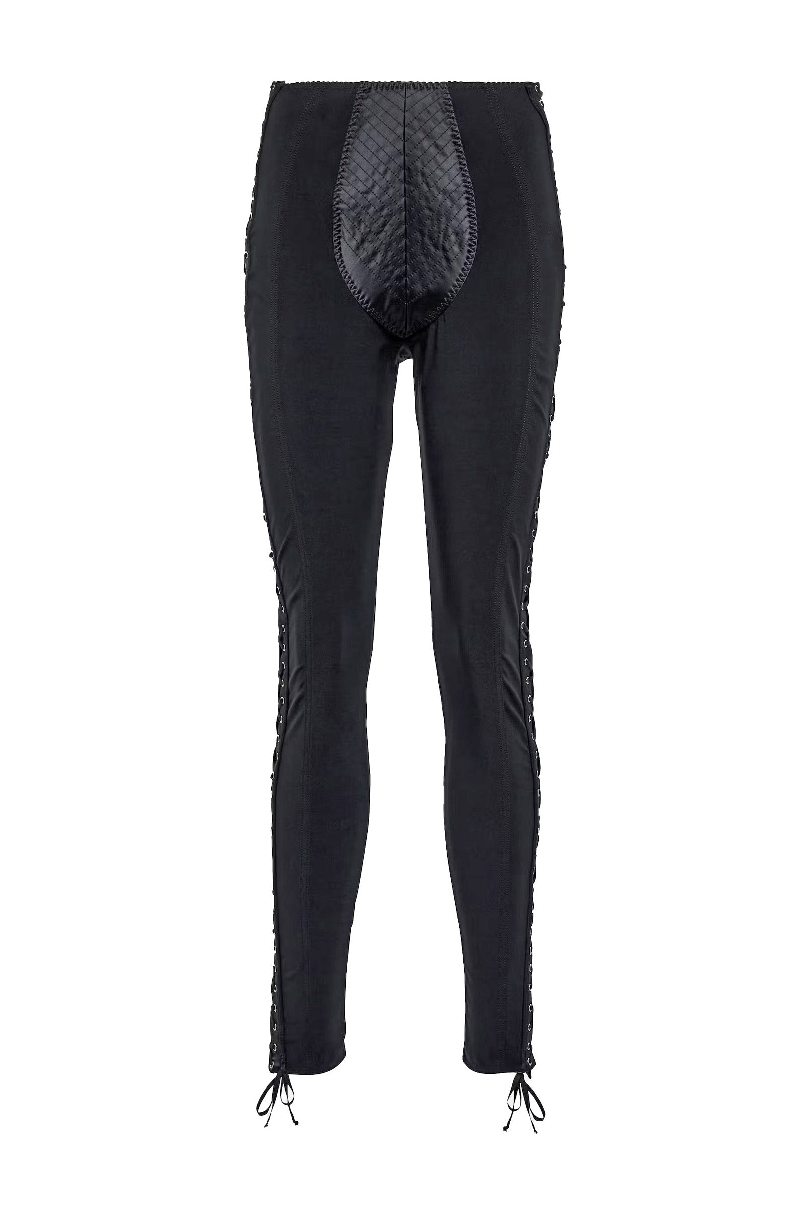 Jean Paul Gaultier Black Corseted Satin Pants Jean Paul Gaultier Black Corseted Satin Pants