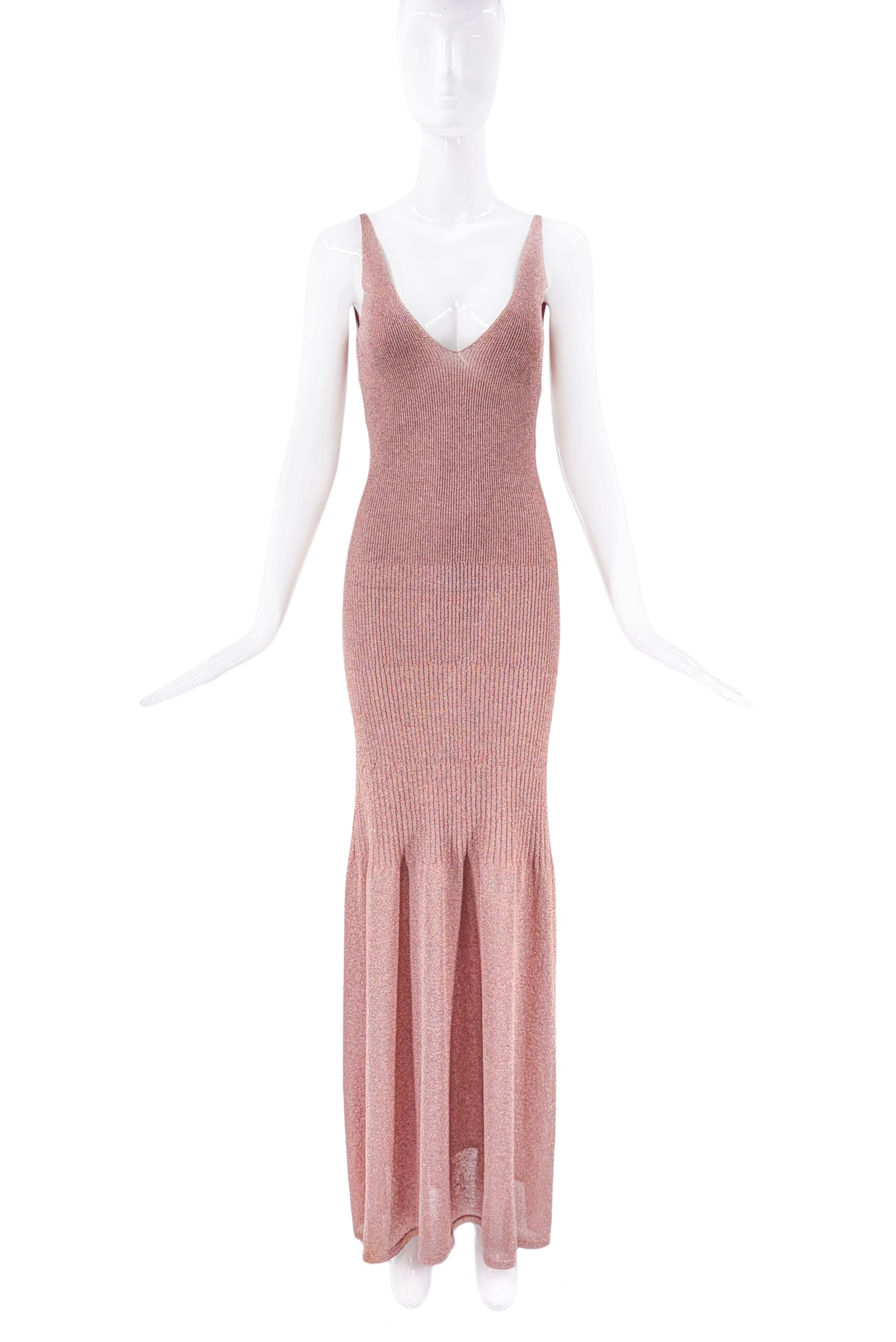 Missoni Pink Lurex Sparkle Bodycon Dress Gown Missoni Pink Lurex Sparkle Bodycon Dress Gown