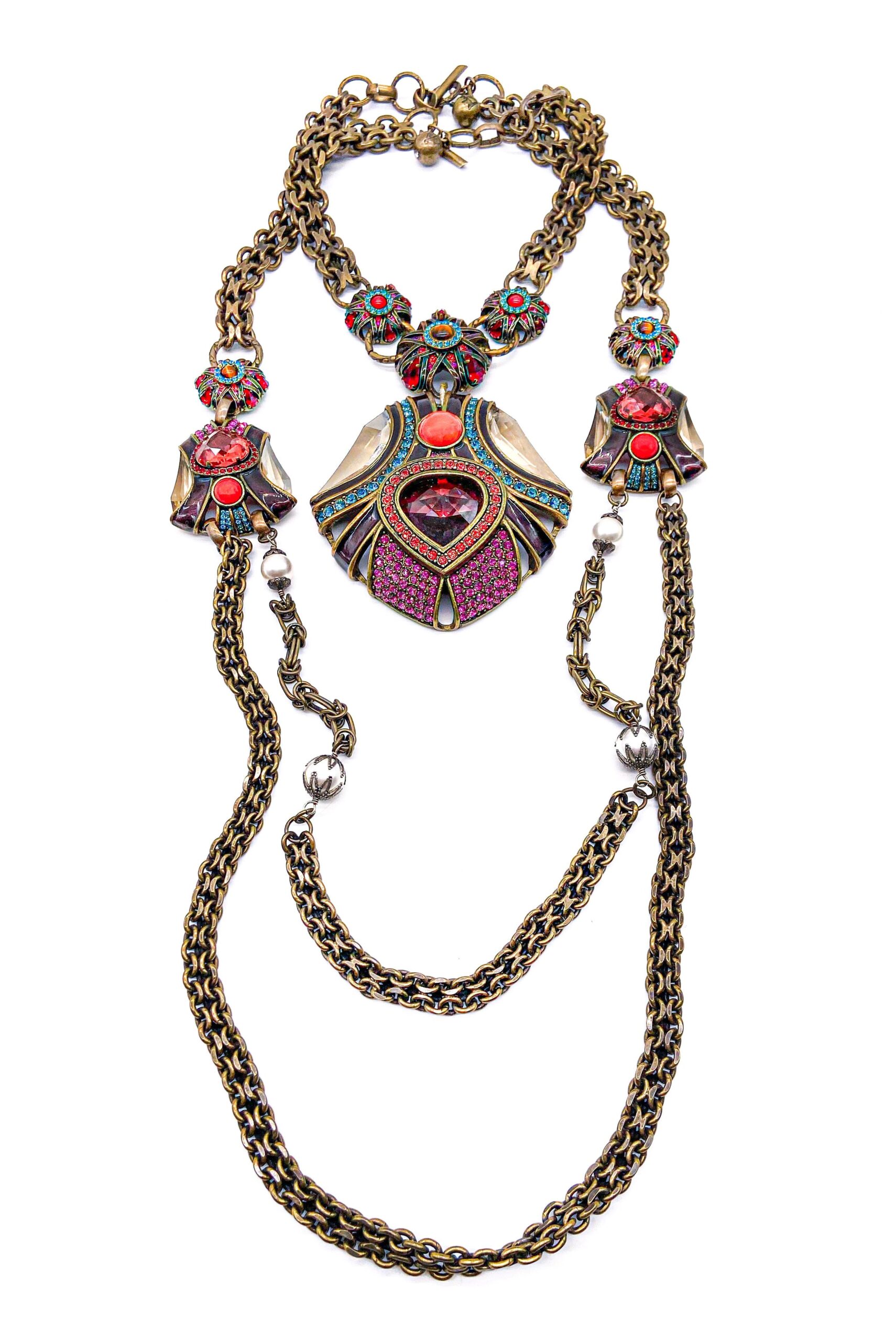 Lanvin Maharaja Crown Jewel Pendent Necklace Set SS2010 Lanvin Maharaja Crown Jewel Pendent Necklace Set SS2010