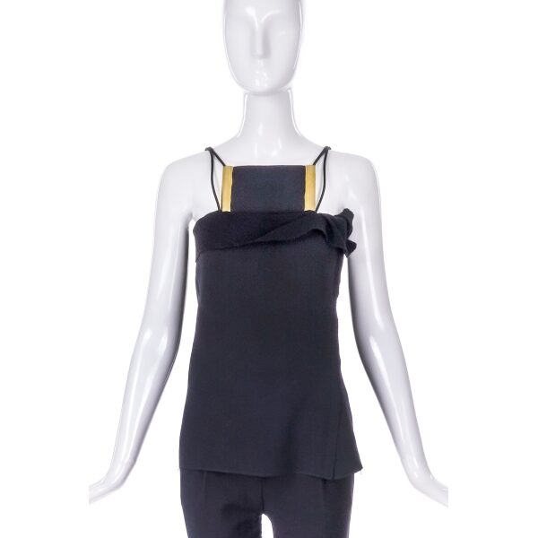 Lanvin Halter Top with Statement Brass Breast Plate Detail F/W 2010