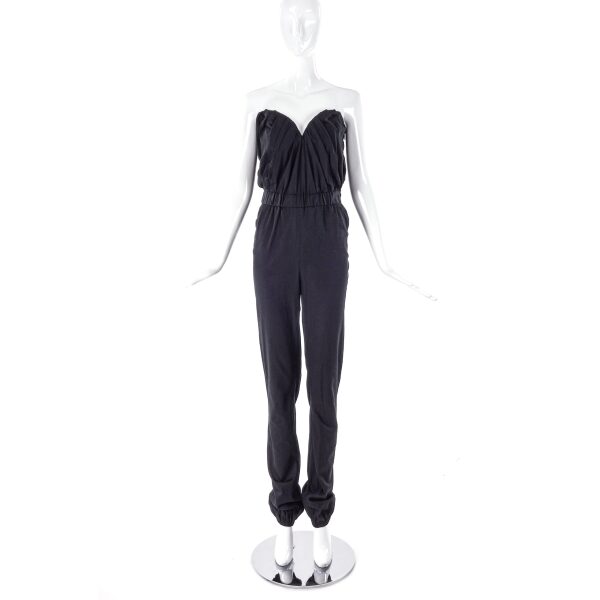Mara Hoffmann Black Cotton with Built-In Corset Jumpsuit