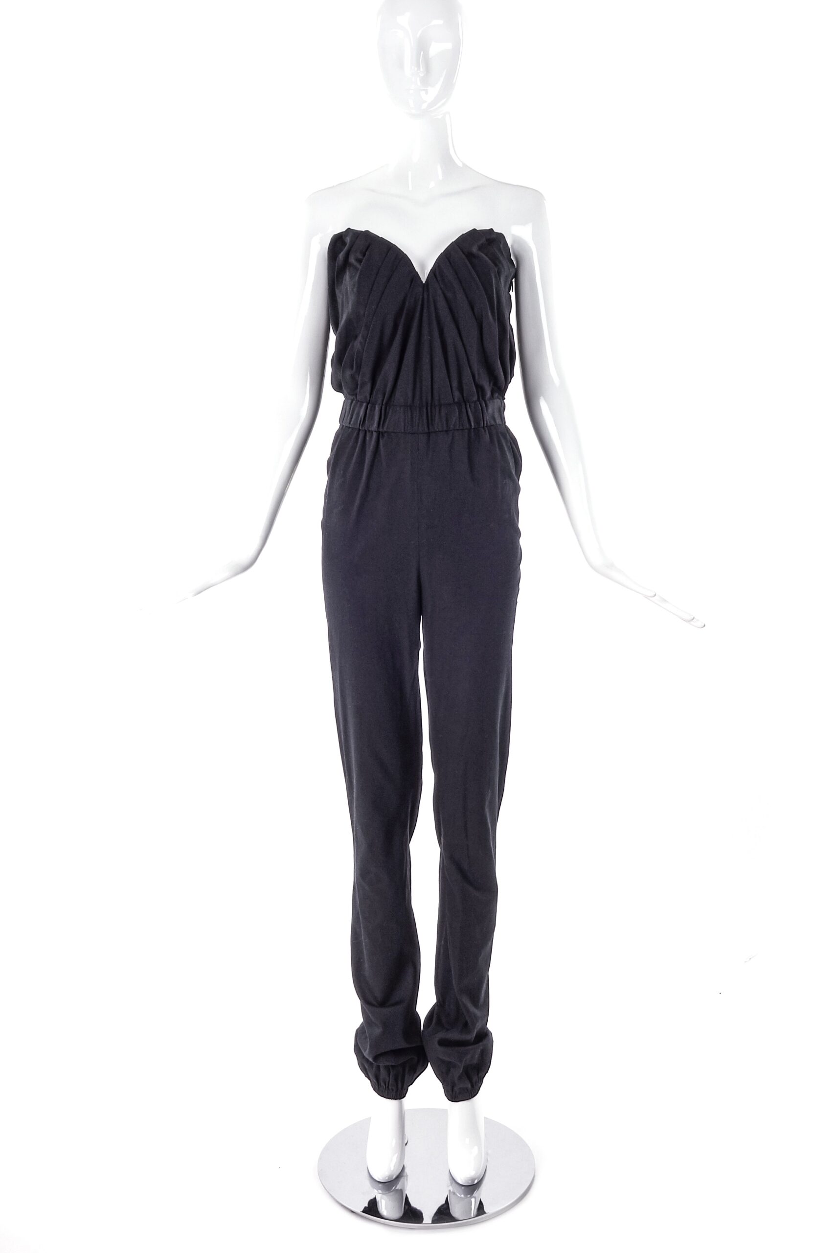 Mara Hoffmann Black Cotton with Built-In Corset Jumpsuit Mara Hoffmann Black Cotton with Built-In Corset Jumpsuit