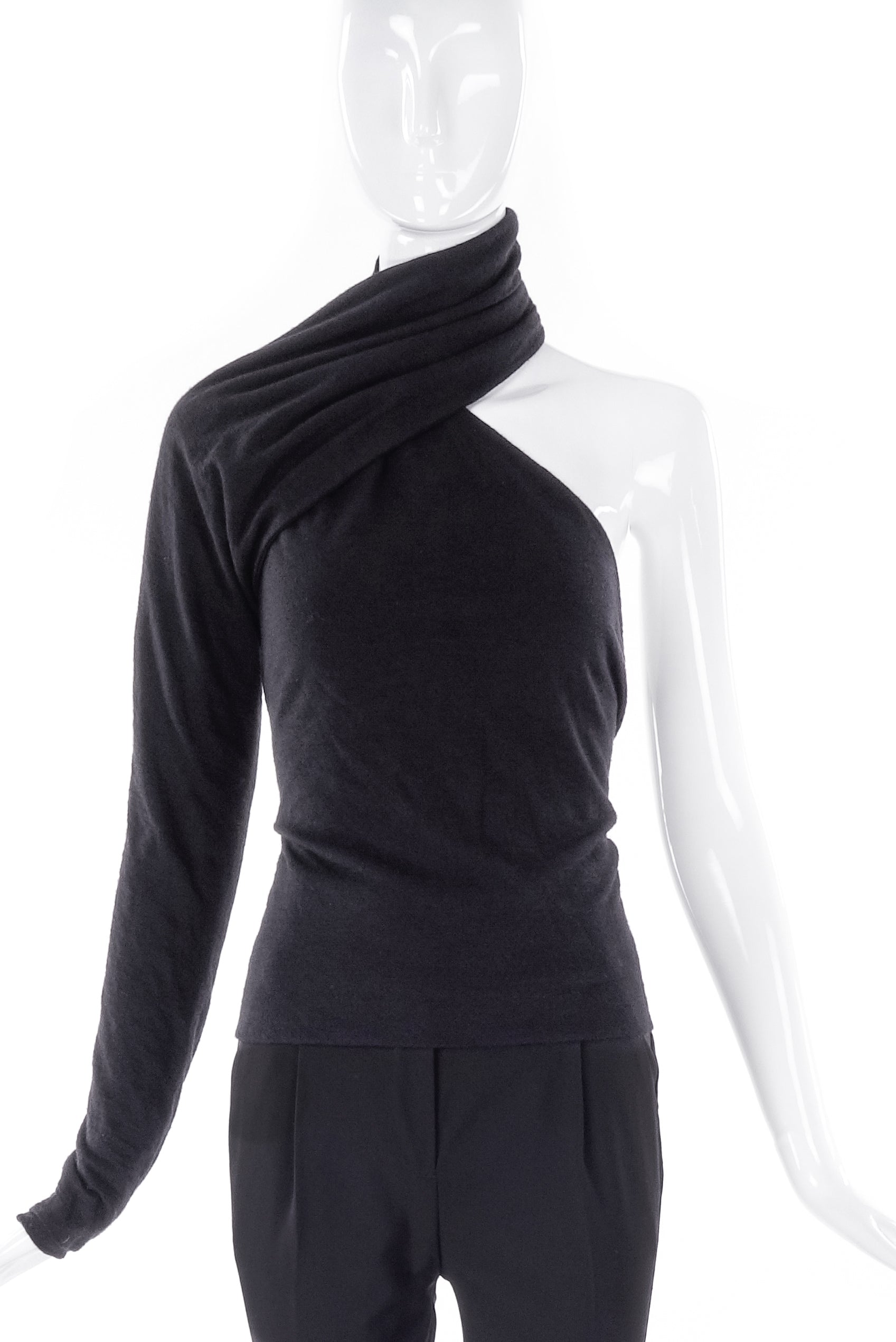 Maison Martin Margiela Black One Sleeve Wrap Around Top Maison Martin Margiela Black One Sleeve Wrap Around Top