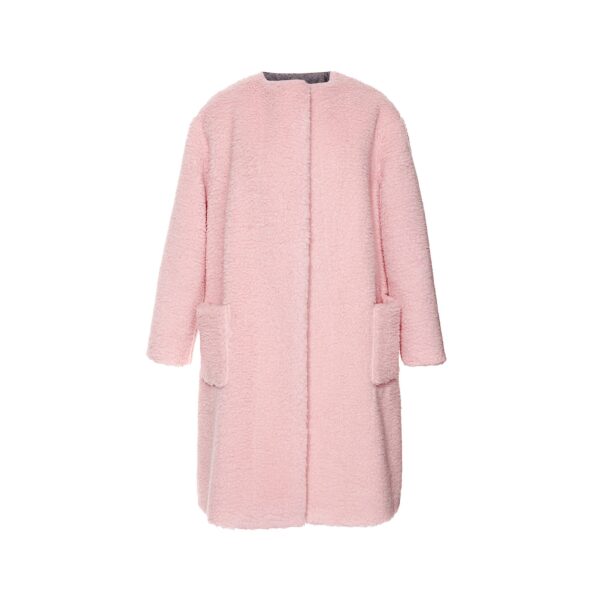 Rochas Pale Pink Teddy Bear Coat