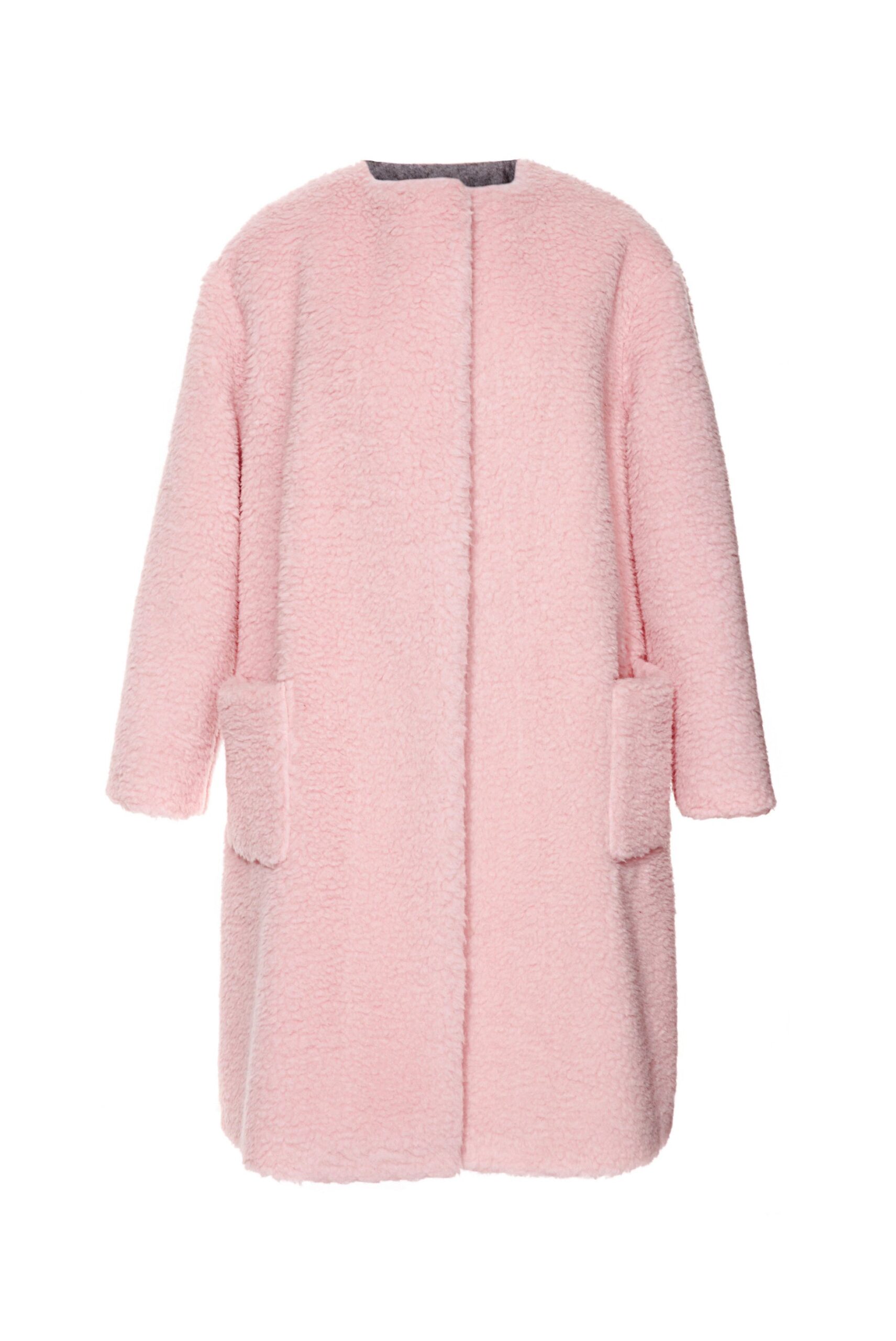 Rochas Pale Pink Teddy Bear Coat Rochas Pale Pink Teddy Bear Coat