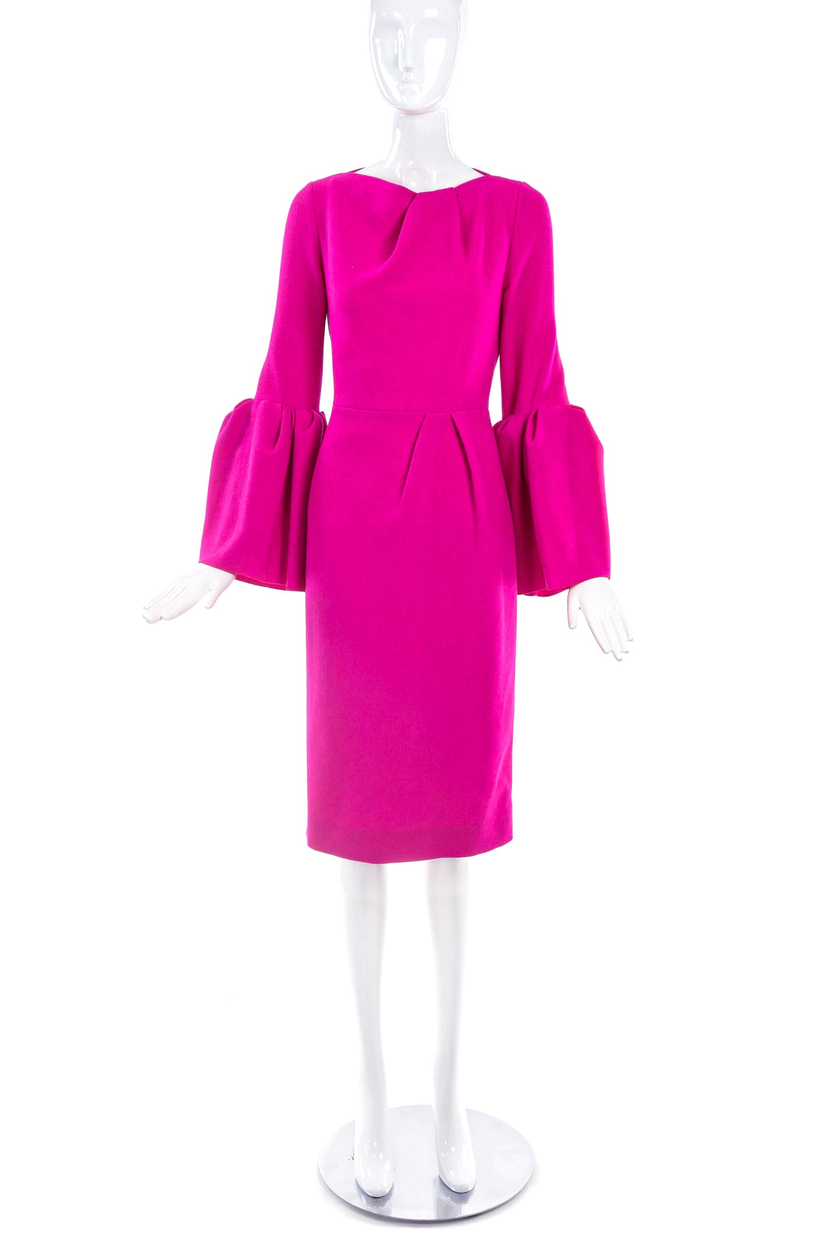 Roksanda Fuchsia Pink “Margot” Dress With Lantern Sleeves Spring 2012 Roksanda Fuchsia Pink “Margot” Dress With Lantern Sleeves Spring 2012