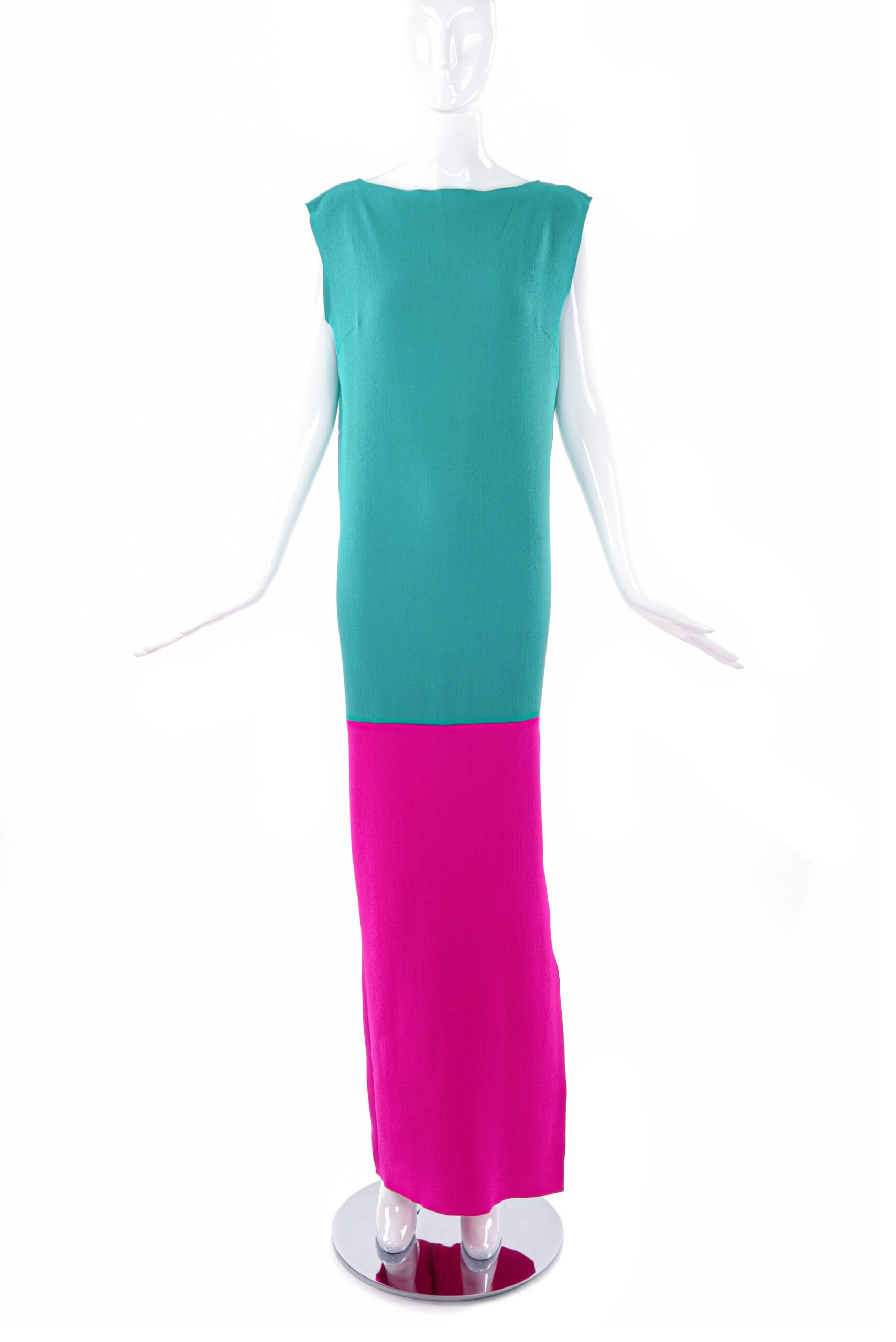 Roksanda Green and Fuchsia Pink Shift Dress Gown Roksanda Green and Fuchsia Pink Shift Dress Gown