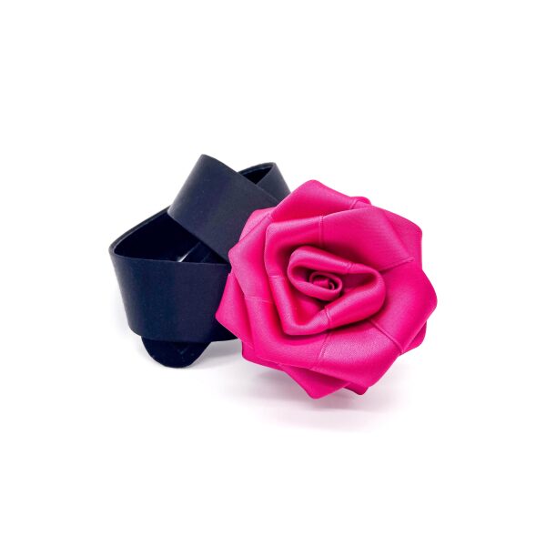 Vintage Pink Rose Satin Belt