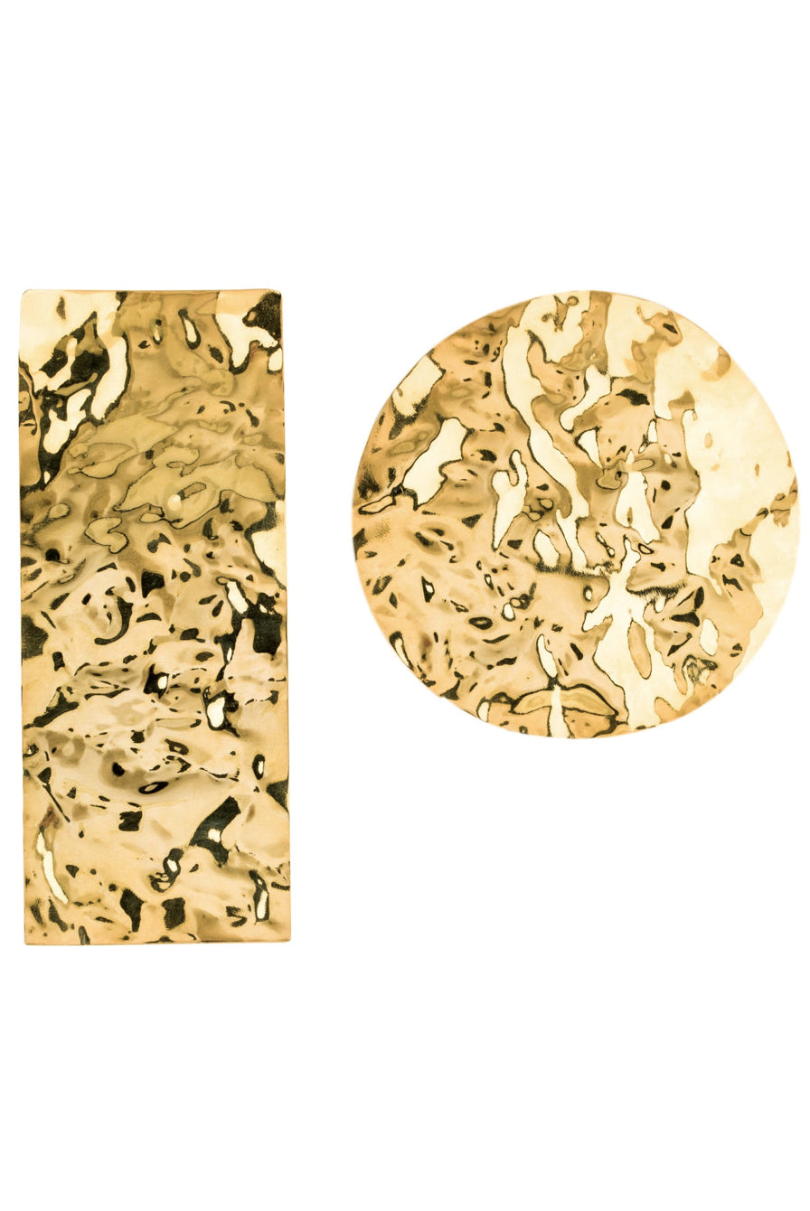 Marques Almeida Gold Huge Geometric Earrings # Marques Almeida Gold Huge Geometric Earrings #
