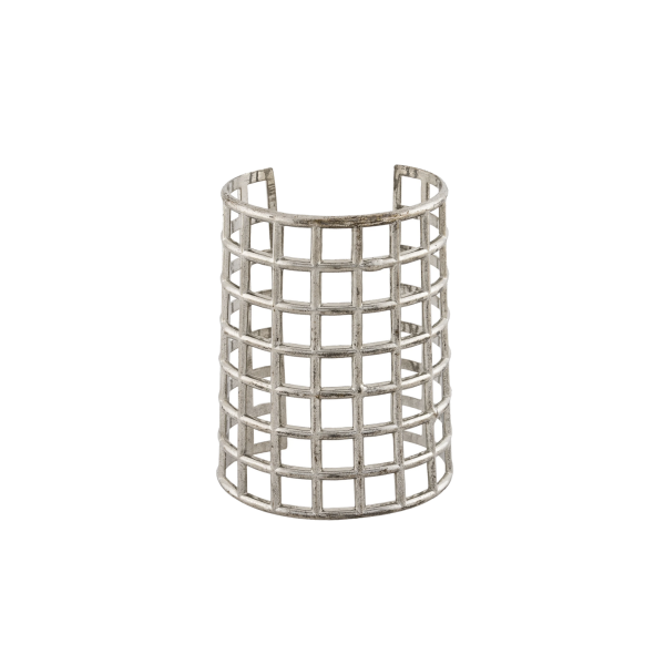 Saint Laurent Silver Caged Arm Cuff Bracelet